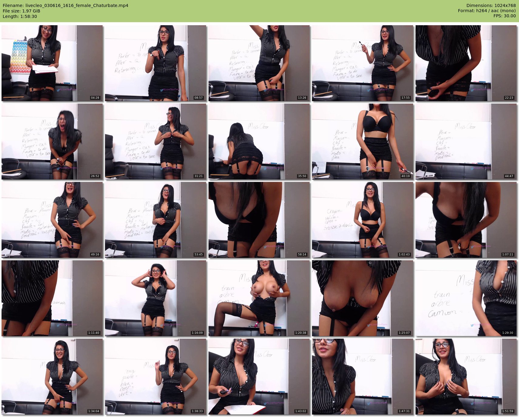 livecleo — 119 minute Chaturbate female cam show recording, 720p, Jun 3, 2016