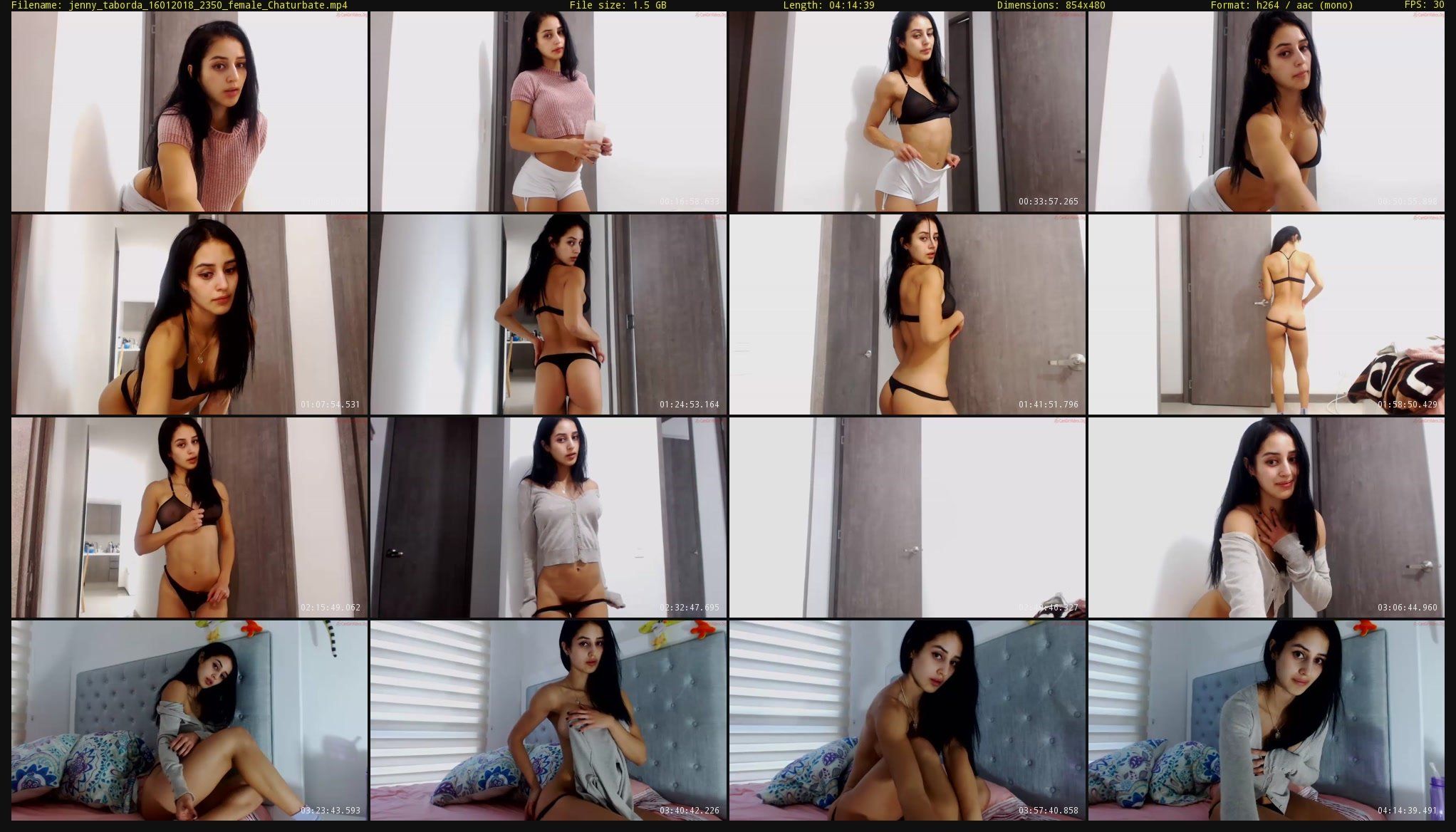 jenny_taborda — 255 minute Chaturbate female cam show recording, 480p, Jan 16, 2018