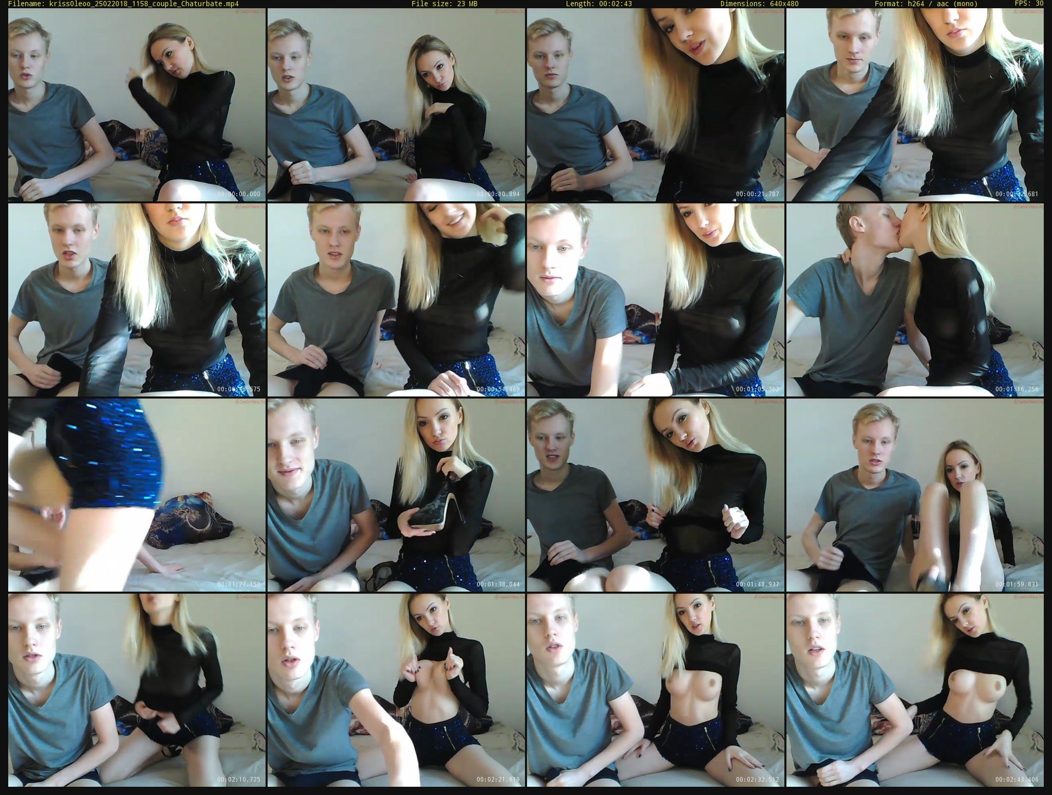 kriss0leoo — 3 minute Chaturbate couple cam show recording, 480p, Feb 25, 2018