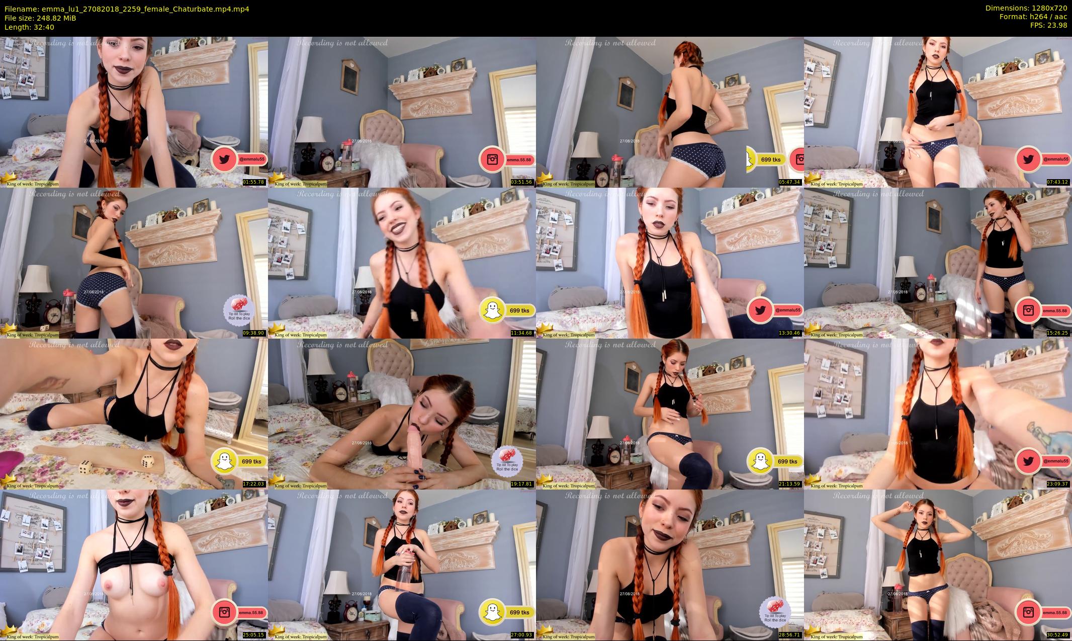 emma_lu1 — 33 minute Chaturbate female cam show recording, 720p, Aug 27, 2018