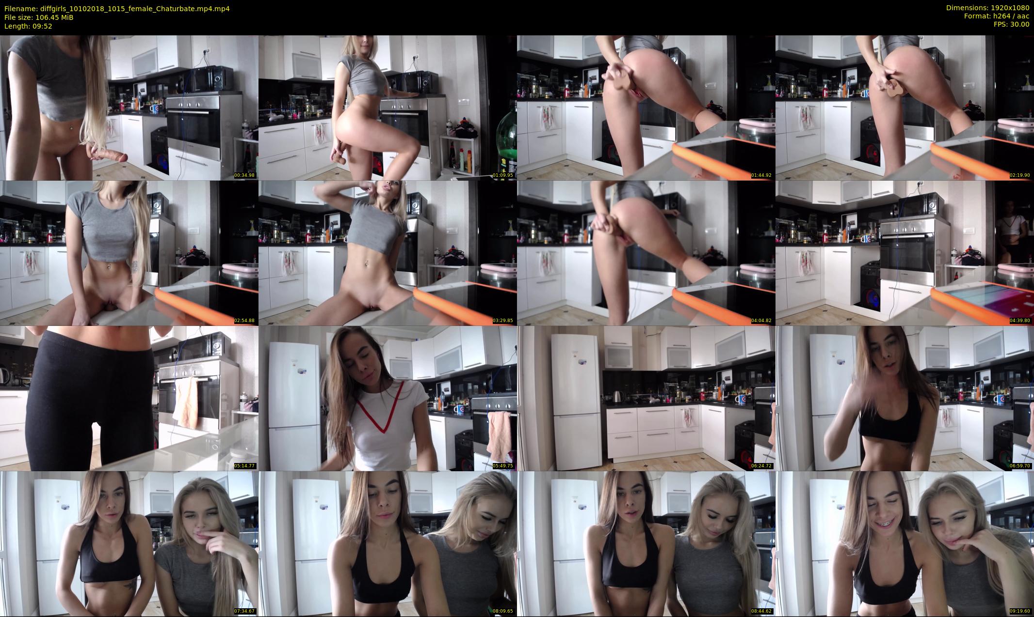 diffgirls — 10 minute Chaturbate female cam show recording, 1080p, Oct 10, 2018