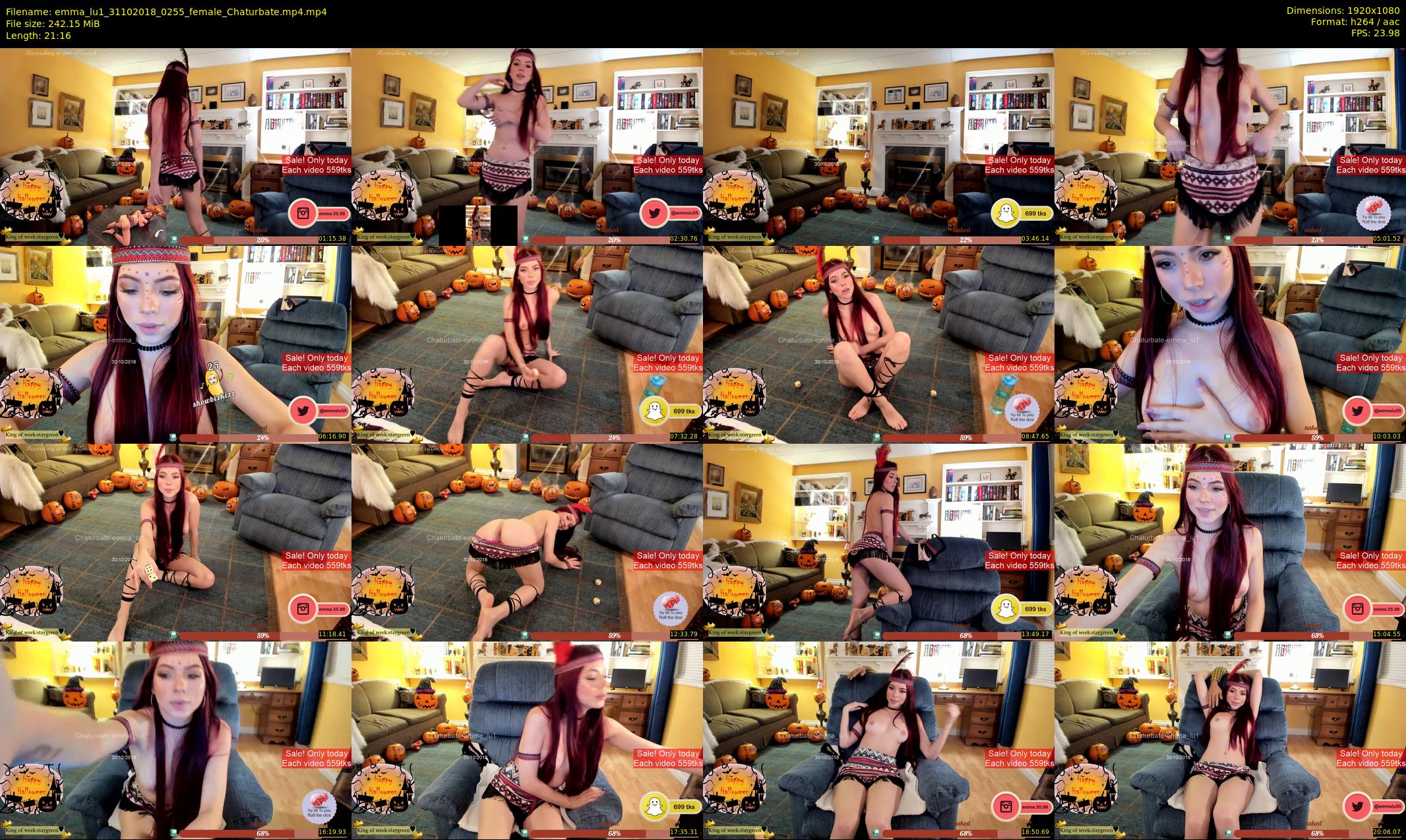 emma_lu1 — 22 minute Chaturbate female cam show recording, 1080p, Oct 31, 2018