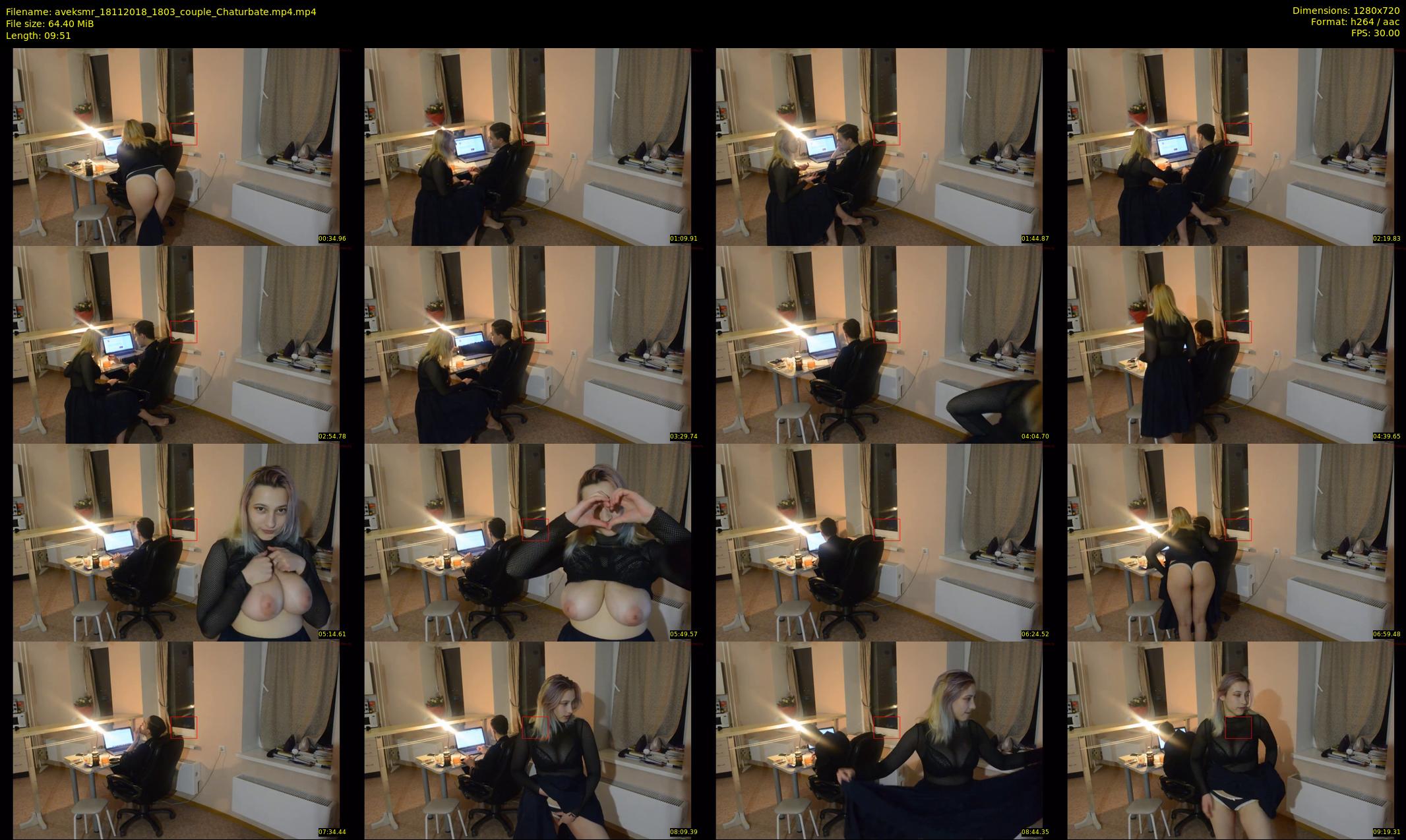 aveksmr — 10 minute Chaturbate couple cam show recording, 720p, Nov 18, 2018