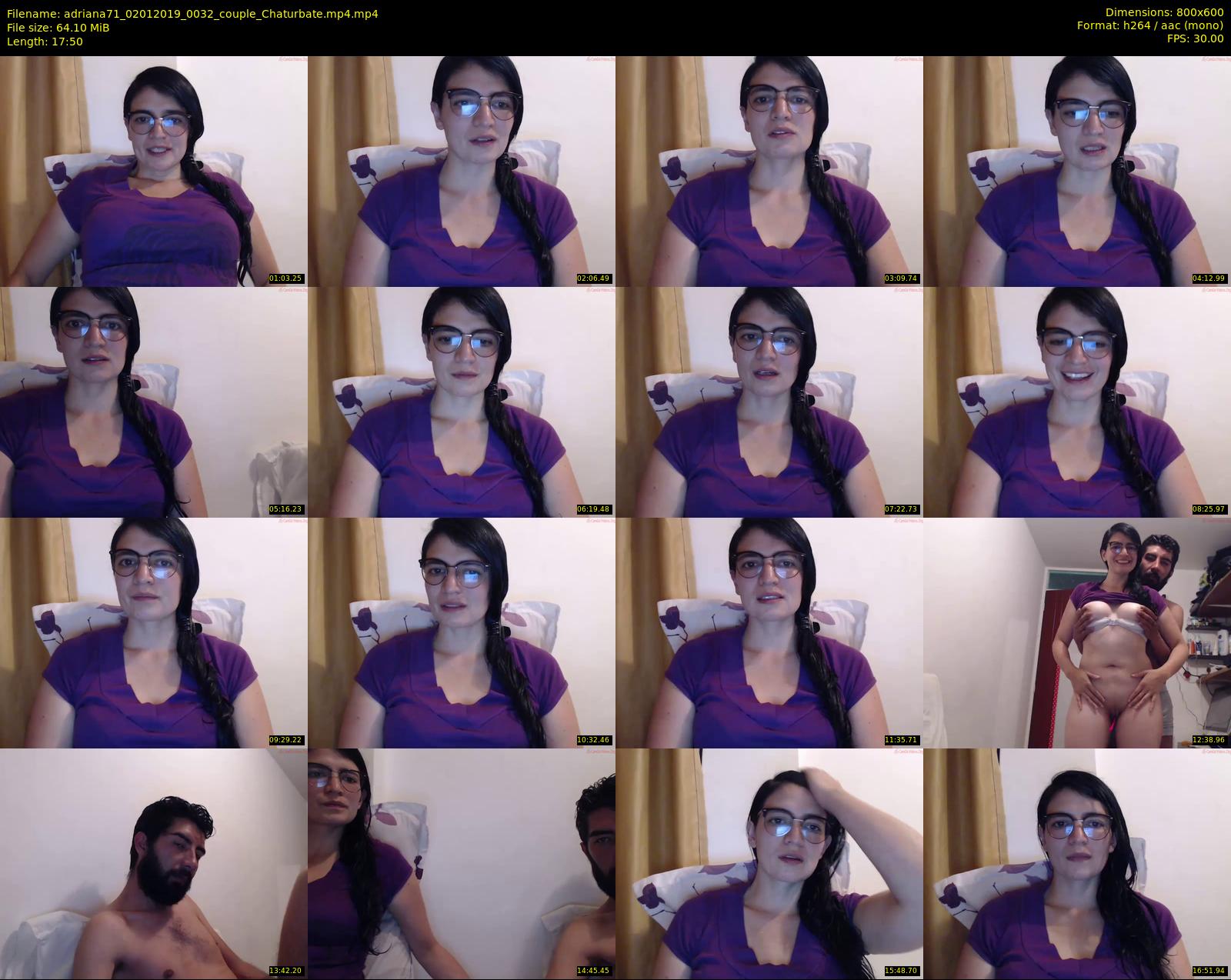 adriana71 — 18 minute Chaturbate couple cam show recording, 480p, Jan 2, 2019