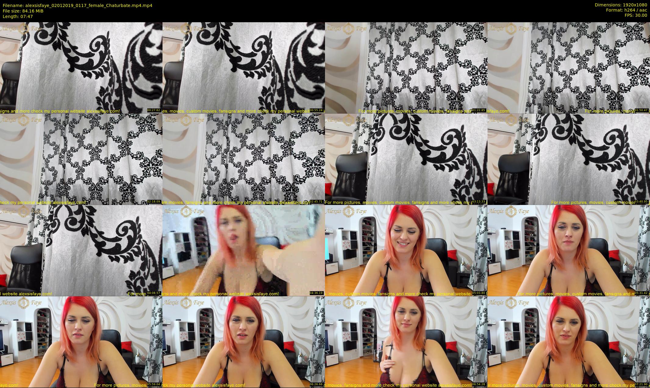 alexsisfaye — 8 minute Chaturbate female cam show recording, 1080p, Jan 2, 2019
