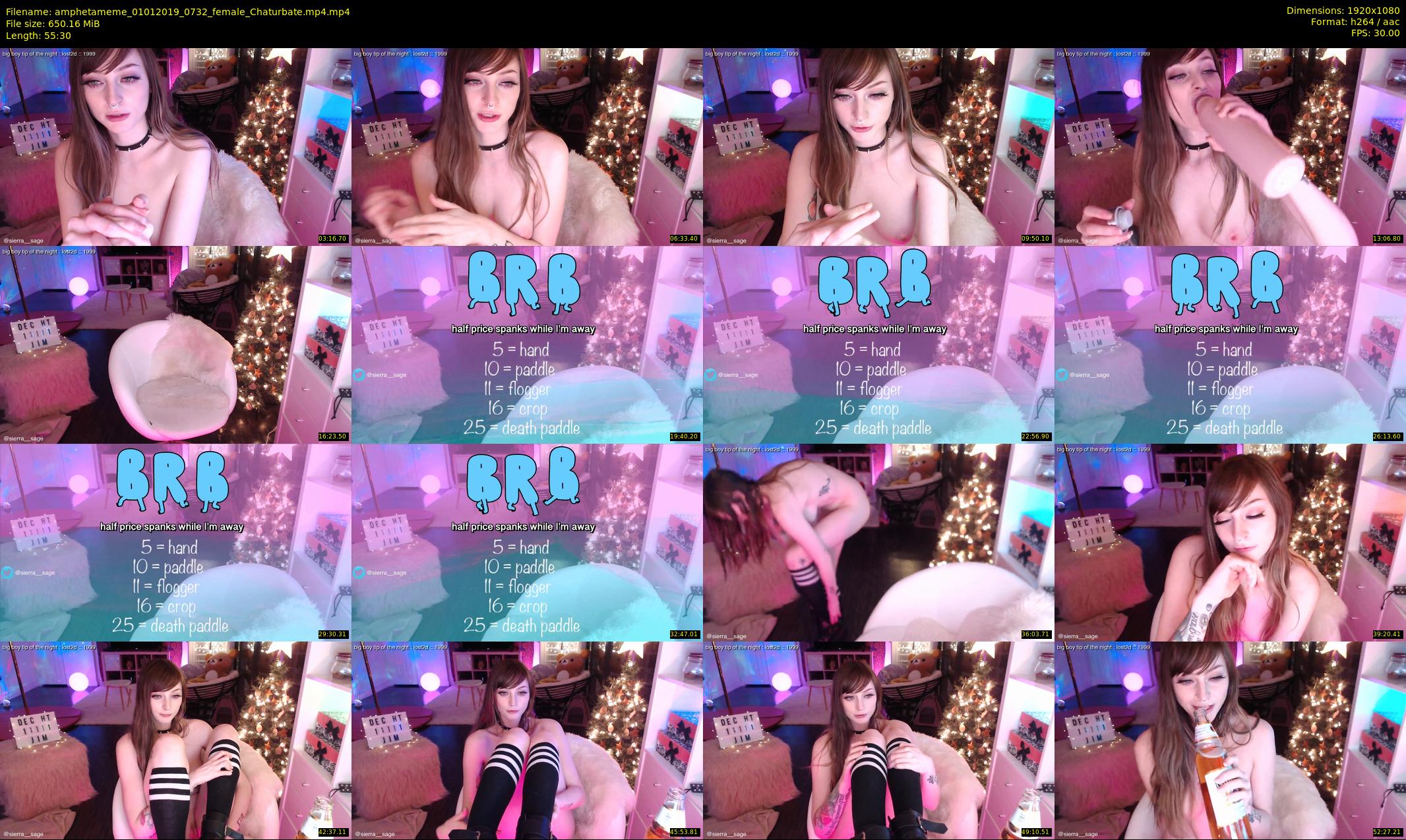amphetameme — 56 minute Chaturbate female cam show recording, 1080p, Jan 1, 2019