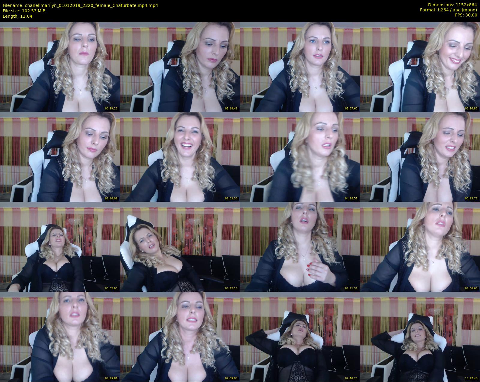chanellmarilyn — 12 minute Chaturbate female cam show recording, 720p, Jan 1, 2019