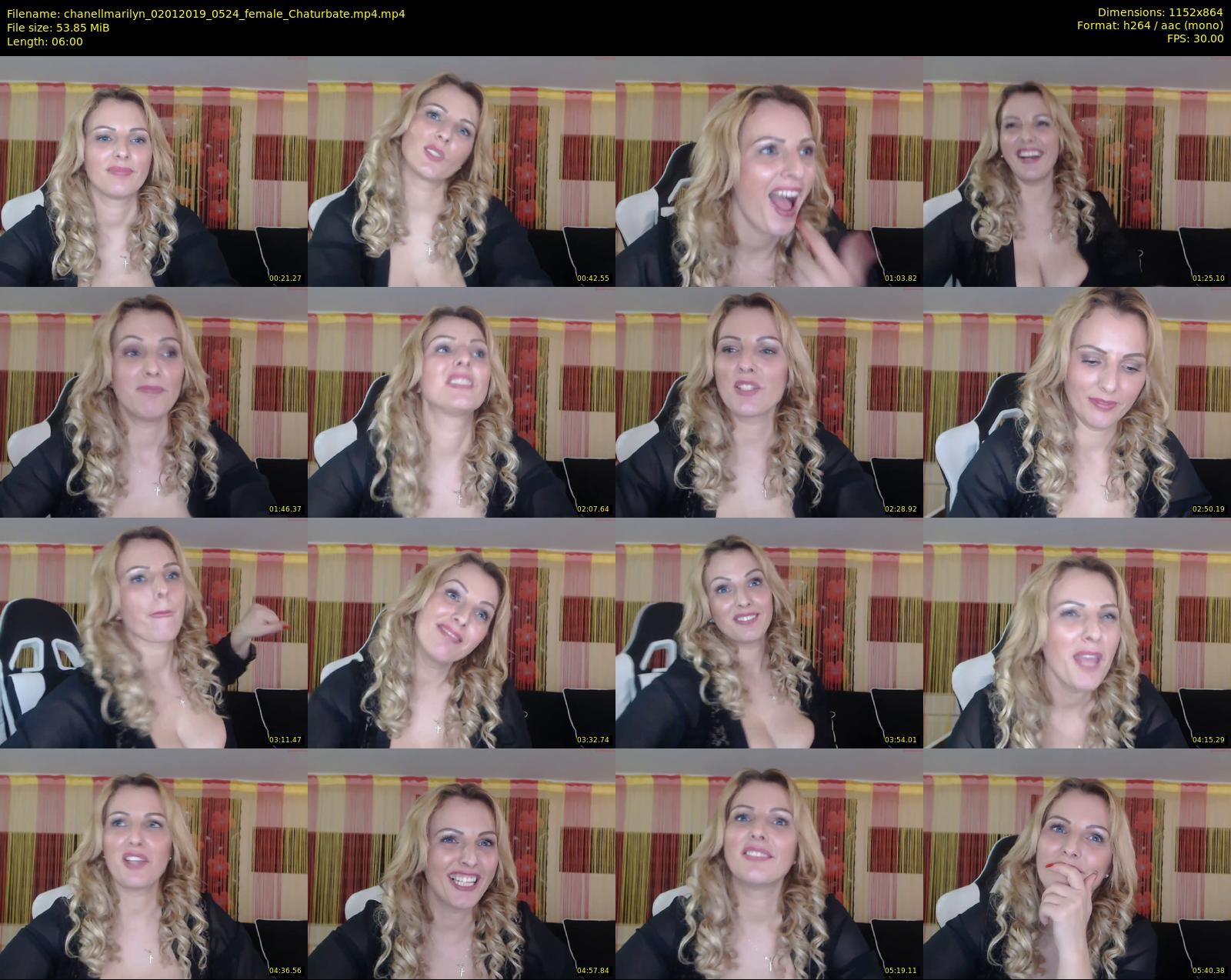 chanellmarilyn — 6 minute Chaturbate female cam show recording, 720p, Jan 2, 2019