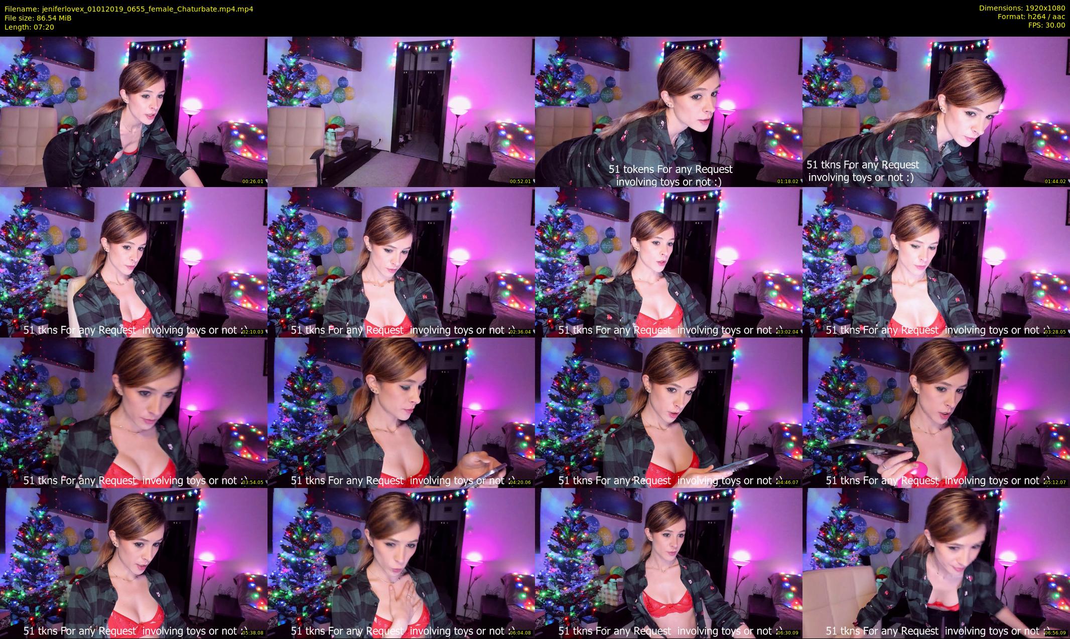 jeniferlovex — 8 minute Chaturbate female cam show recording, 1080p, Jan 1, 2019