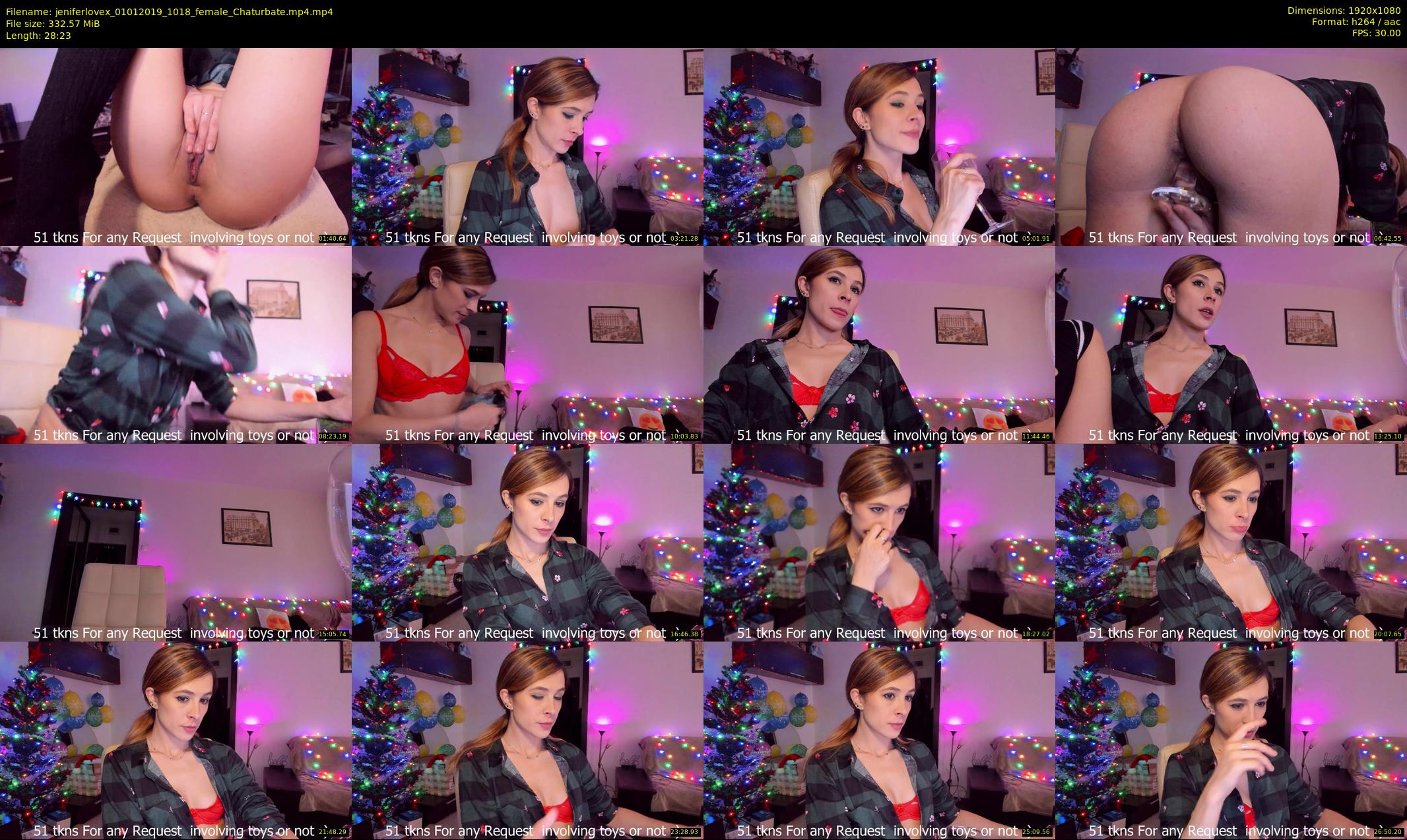 jeniferlovex — 29 minute Chaturbate female cam show recording, 1080p, Jan 1, 2019
