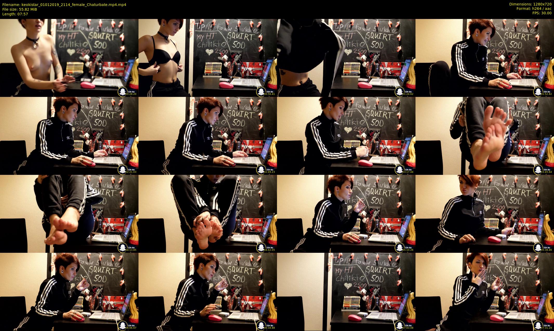 keokistar — 8 minute Chaturbate female cam show recording, 720p, Jan 1, 2019