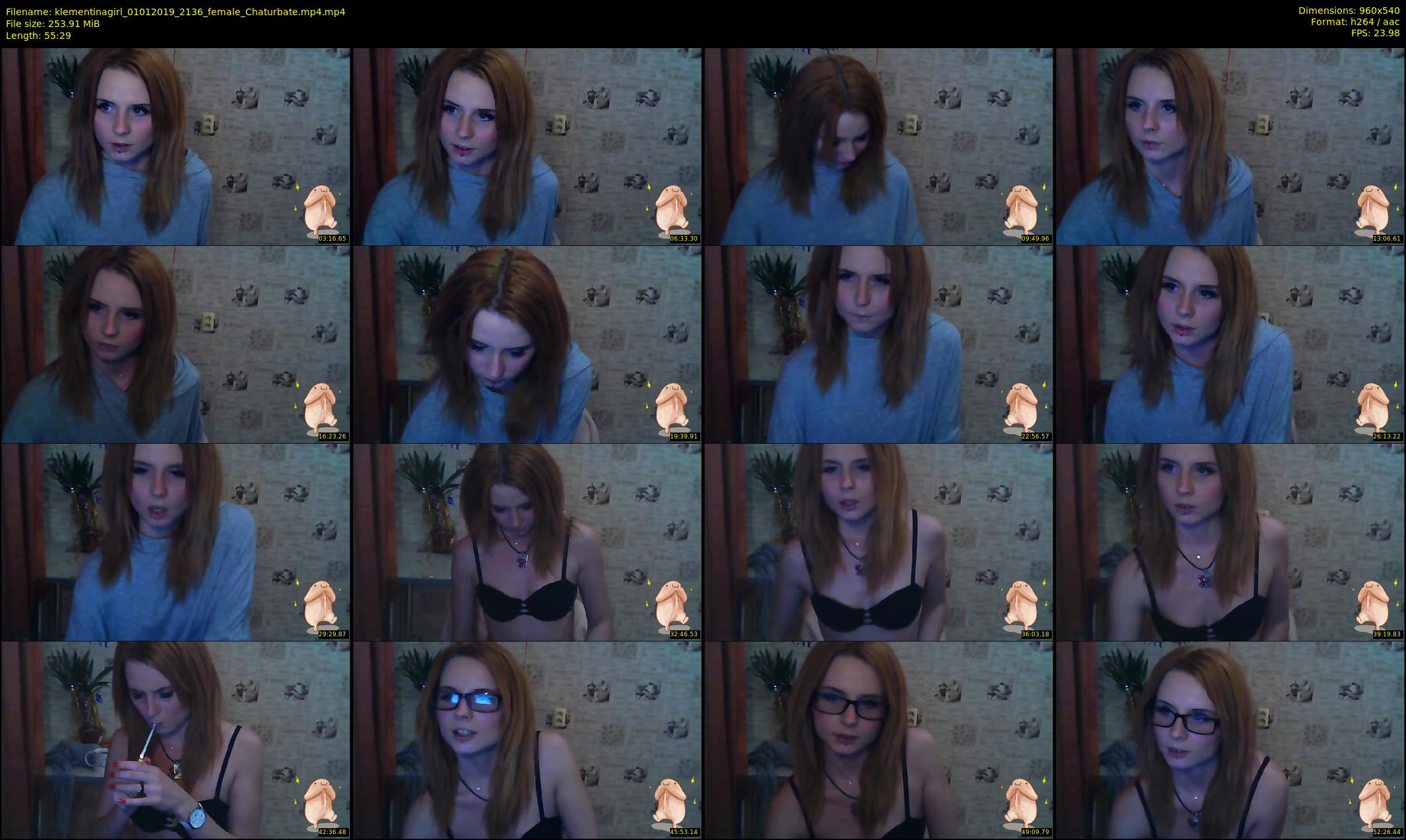 klementinagirl — 56 minute Chaturbate female cam show recording, 480p, Jan 1, 2019