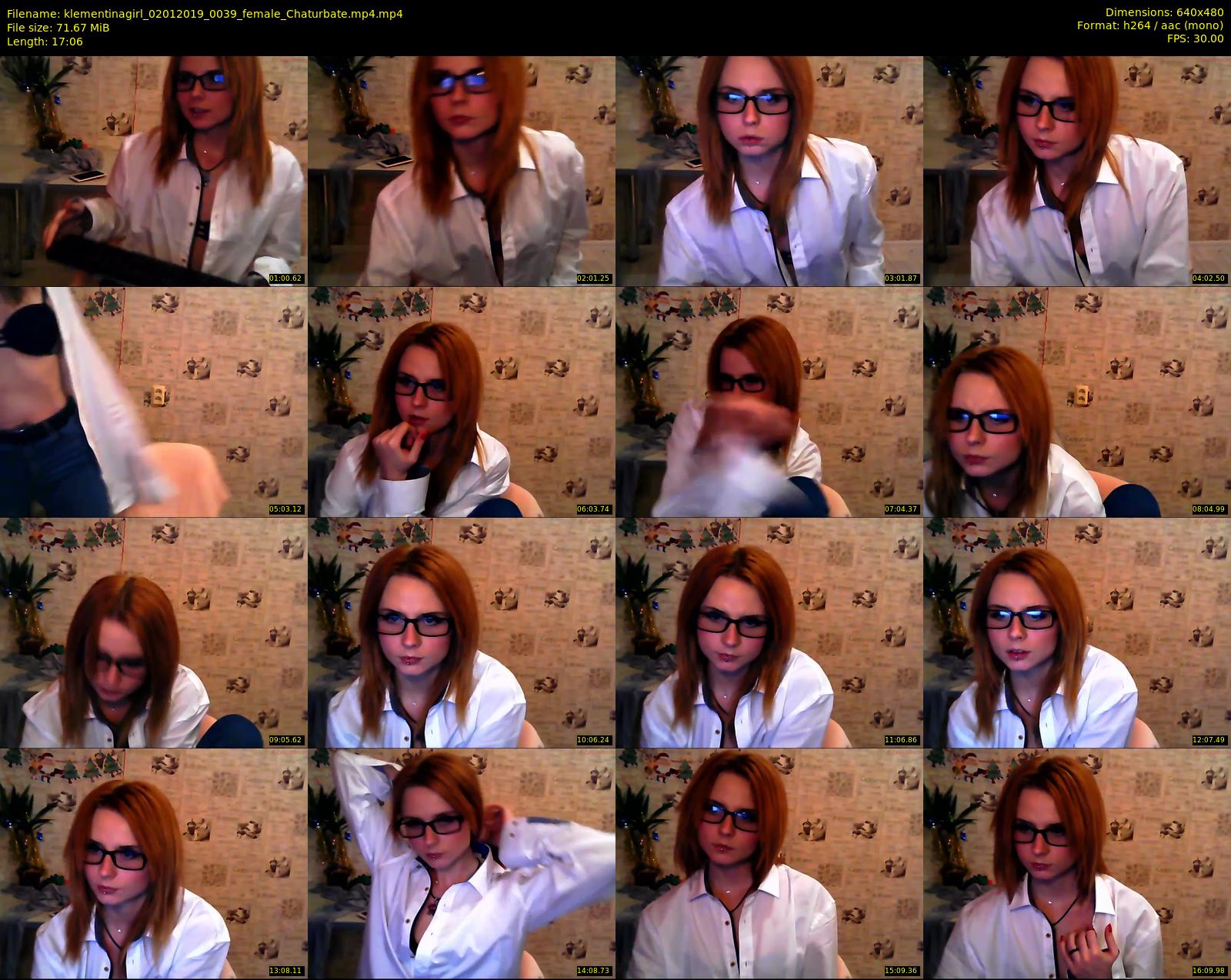 klementinagirl — 18 minute Chaturbate female cam show recording, 480p, Jan 2, 2019