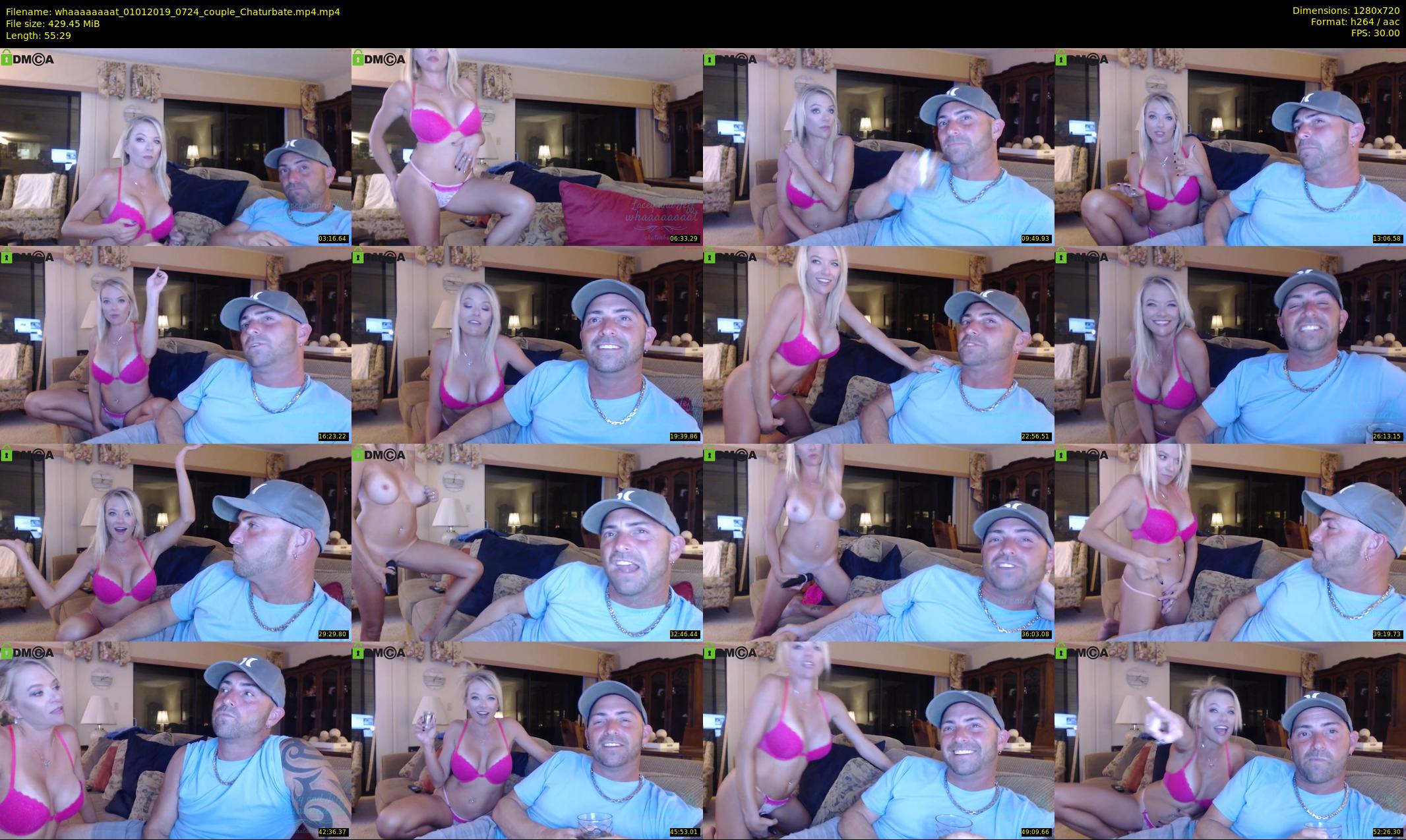 whaaaaaaaat — 56 minute Chaturbate couple cam show recording, 720p, Jan 1, 2019