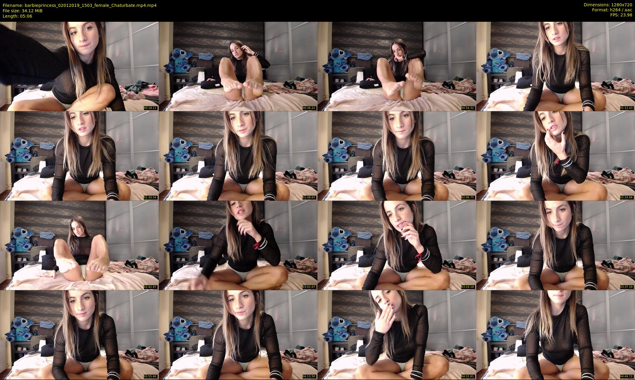barbieprincess — 6 minute Chaturbate female cam show recording, 720p, Jan 2, 2019