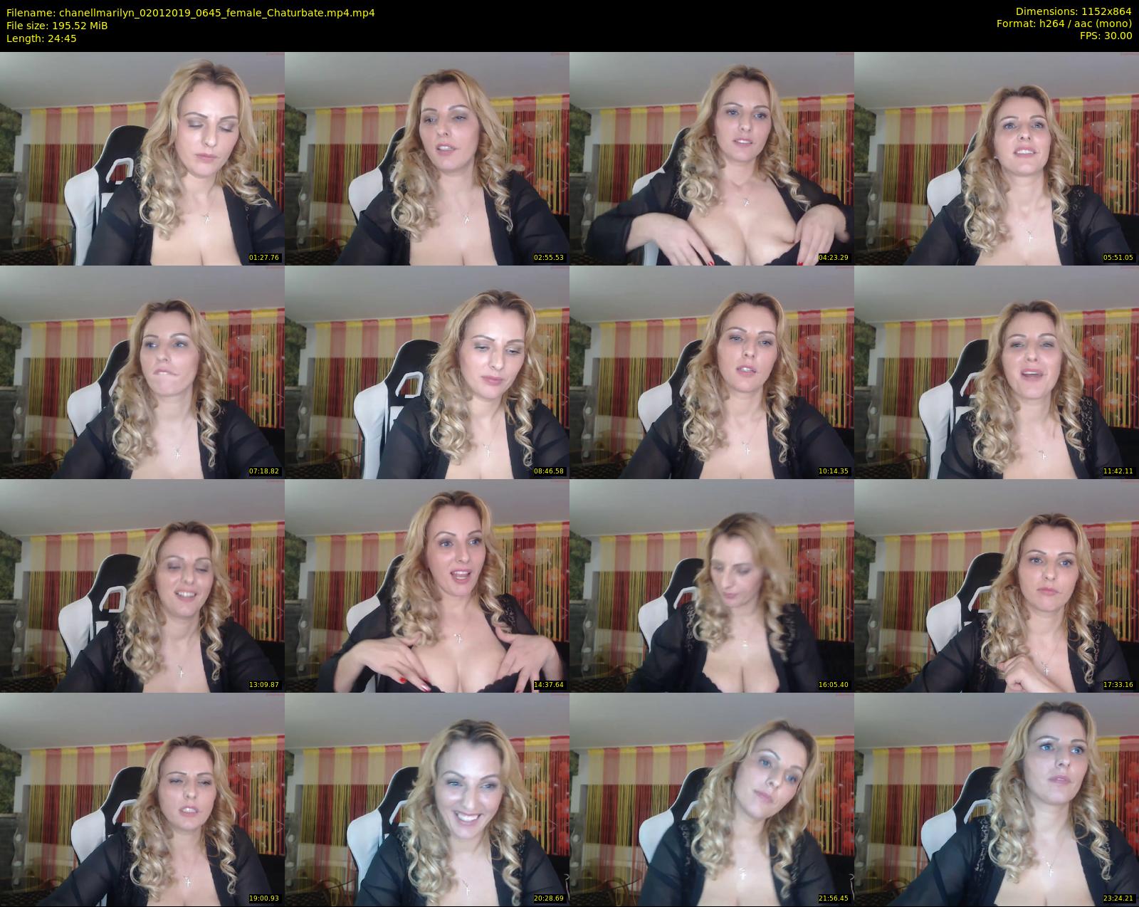 chanellmarilyn — 25 minute Chaturbate female cam show recording, 720p, Jan 2, 2019