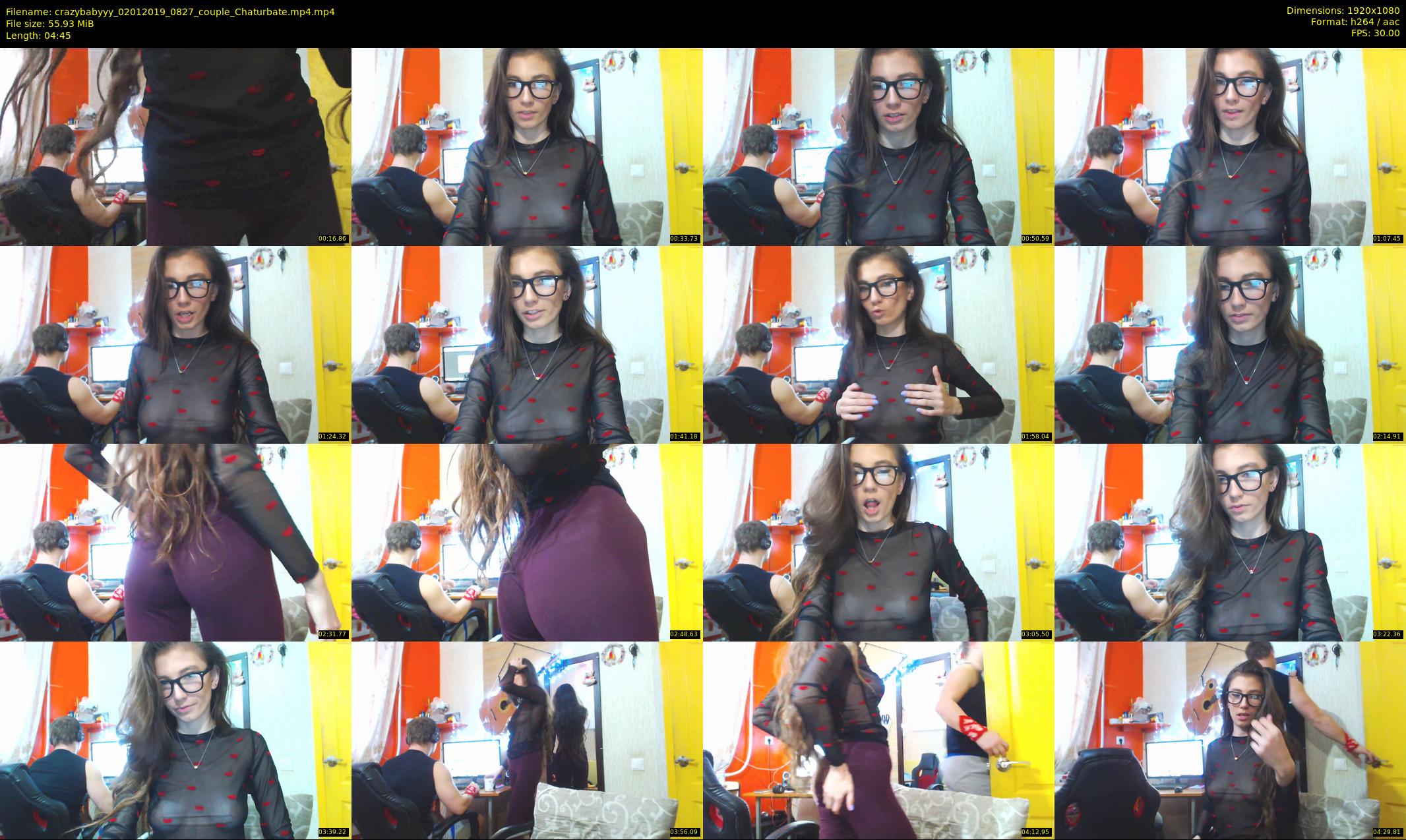 crazybabyyy — 5 minute Chaturbate couple cam show recording, 1080p, Jan 2, 2019