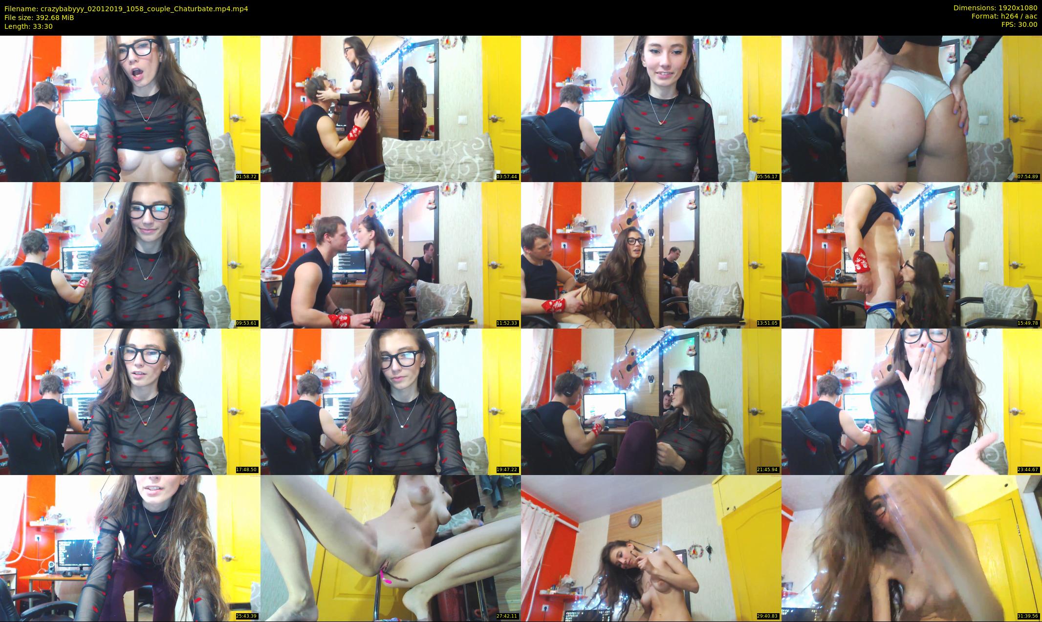 crazybabyyy — 34 minute Chaturbate couple cam show recording, 1080p, Jan 2, 2019