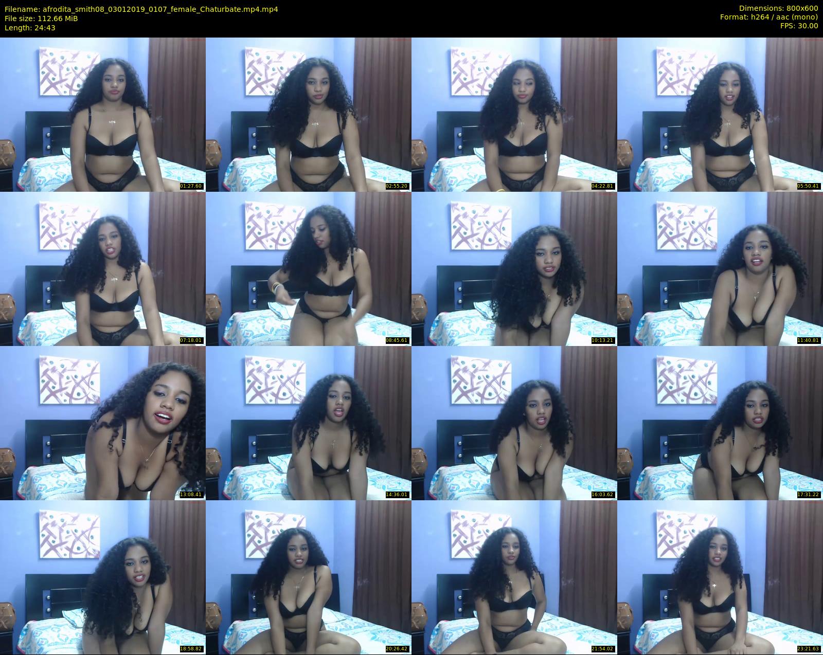 afrodita_smith08 — 25 minute Chaturbate female cam show recording, 480p, Jan 3, 2019