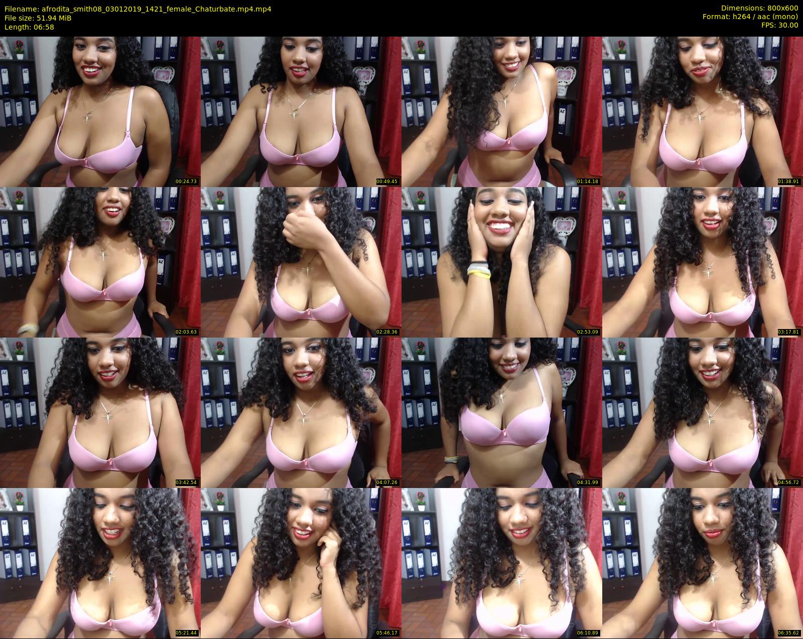 afrodita_smith08 — 7 minute Chaturbate female cam show recording, 480p, Jan 3, 2019