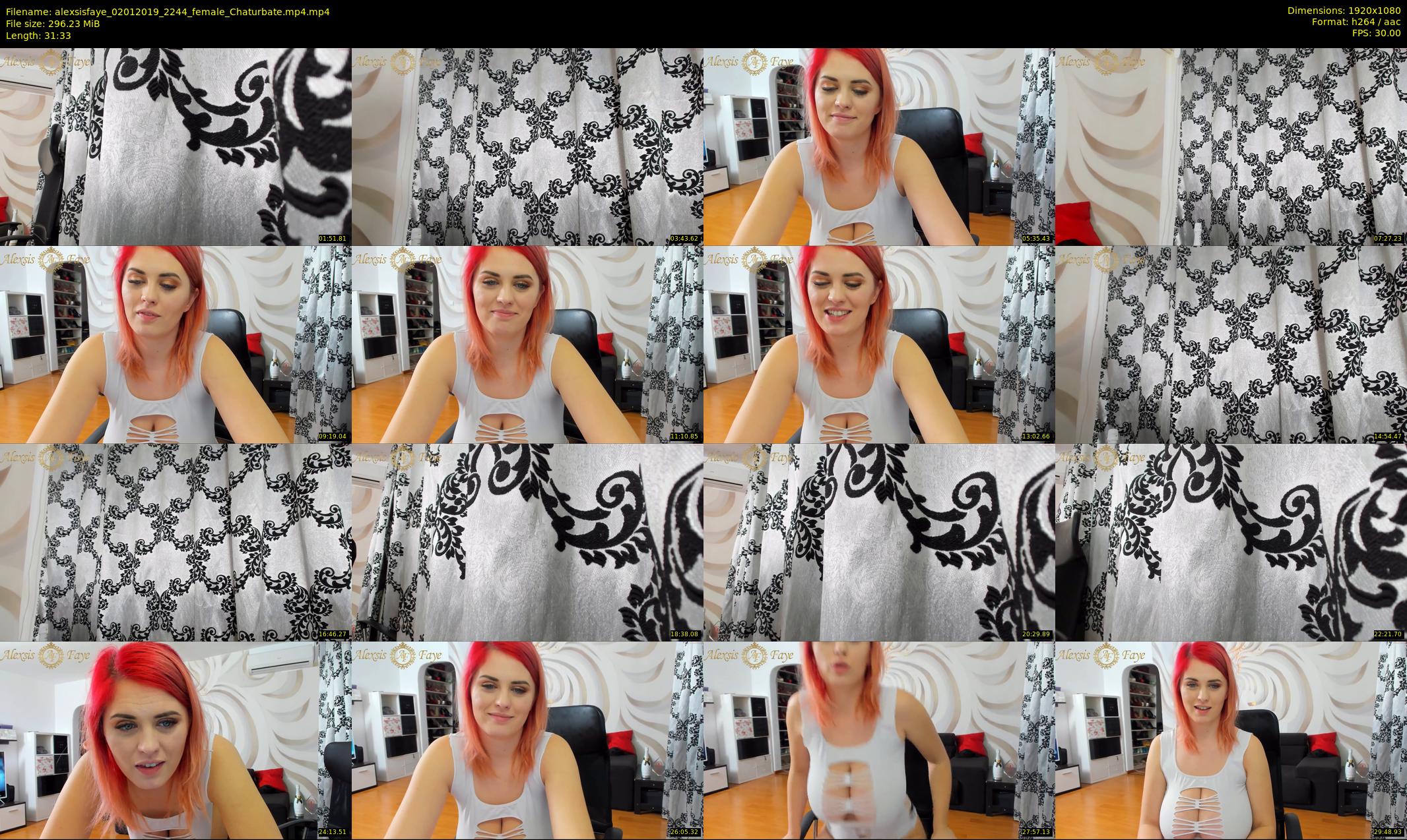 alexsisfaye — 32 minute Chaturbate female cam show recording, 1080p, Jan 2, 2019