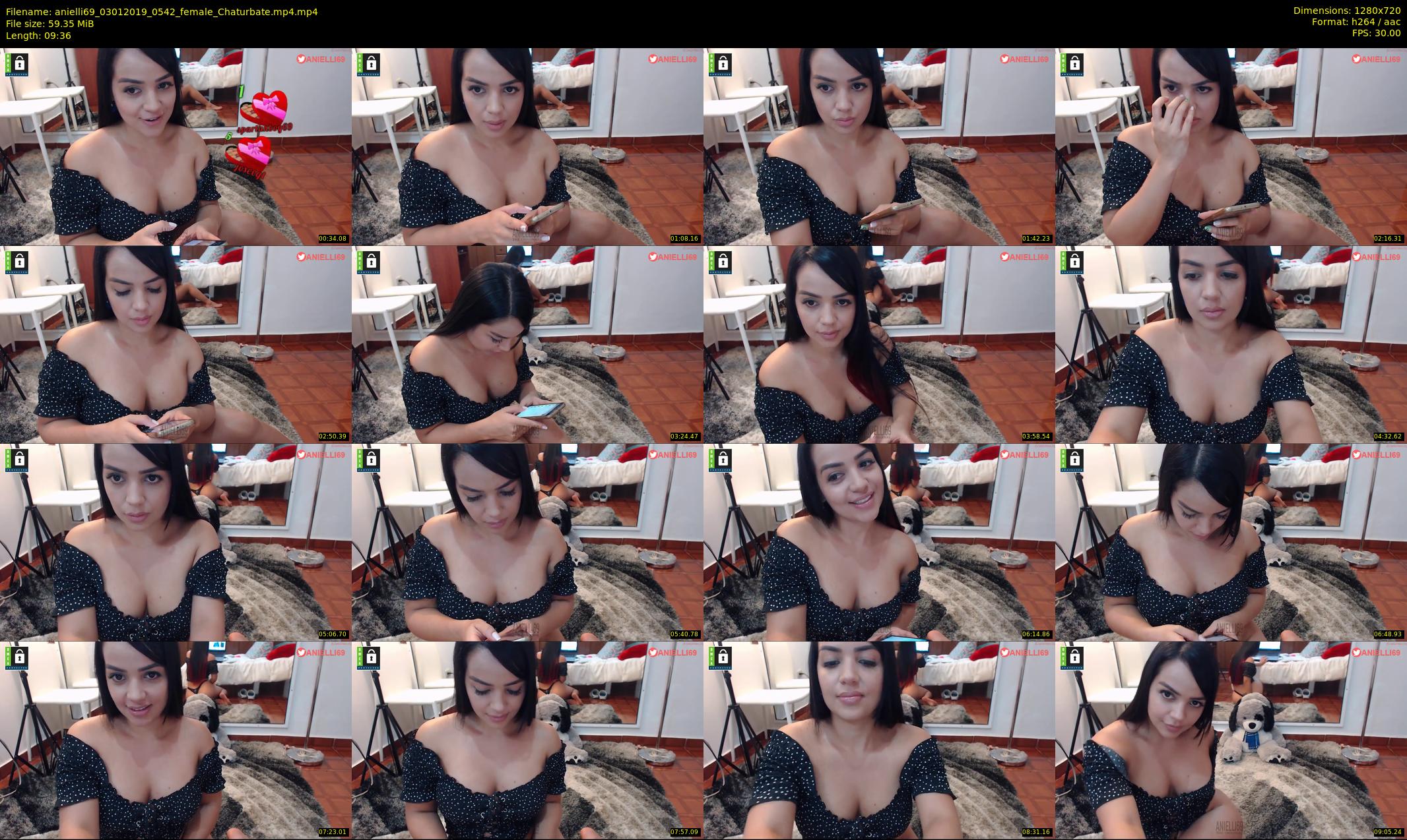 anielli69 — 10 minute Chaturbate female cam show recording, 720p, Jan 3, 2019