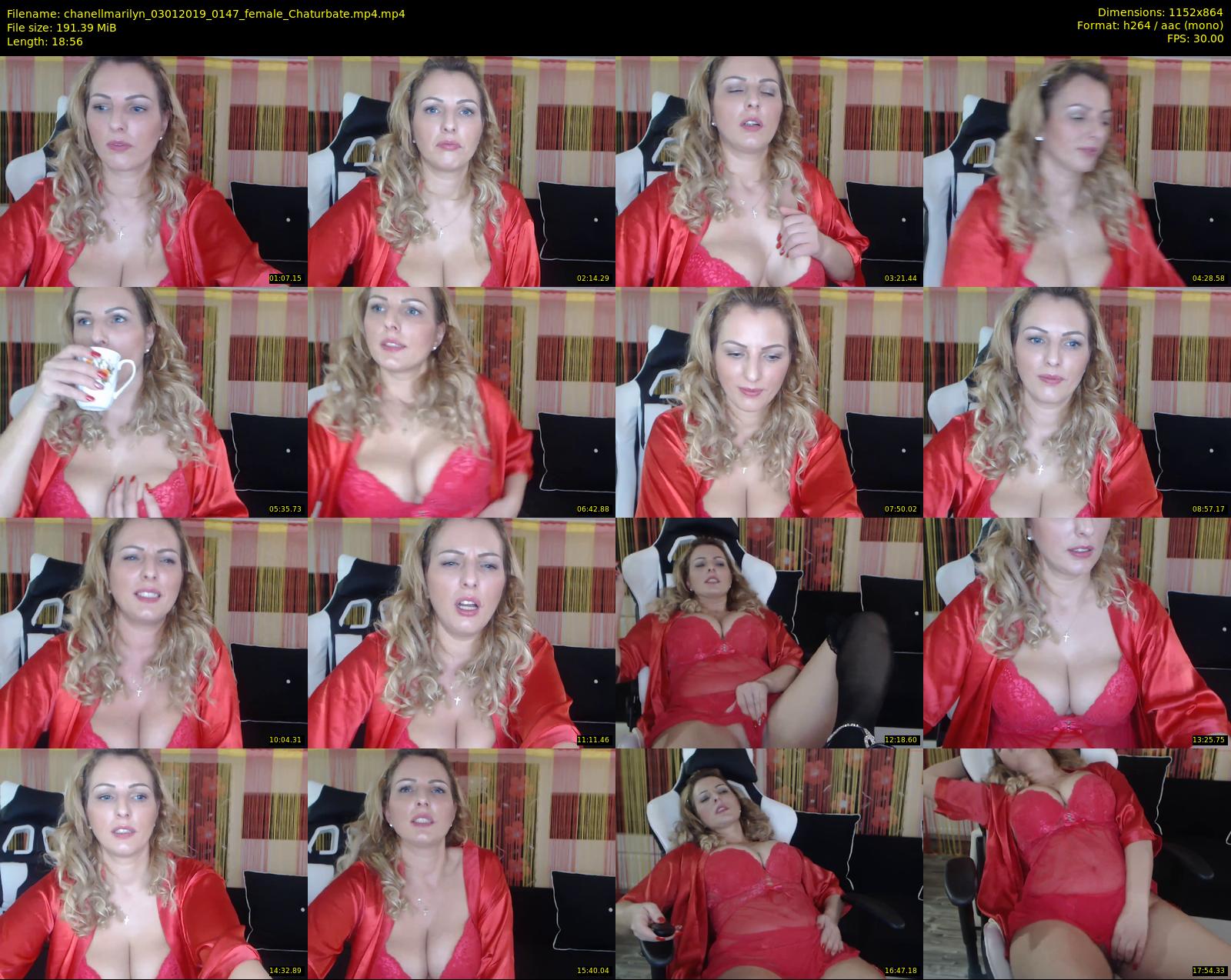 chanellmarilyn — 19 minute Chaturbate female cam show recording, 720p, Jan 3, 2019
