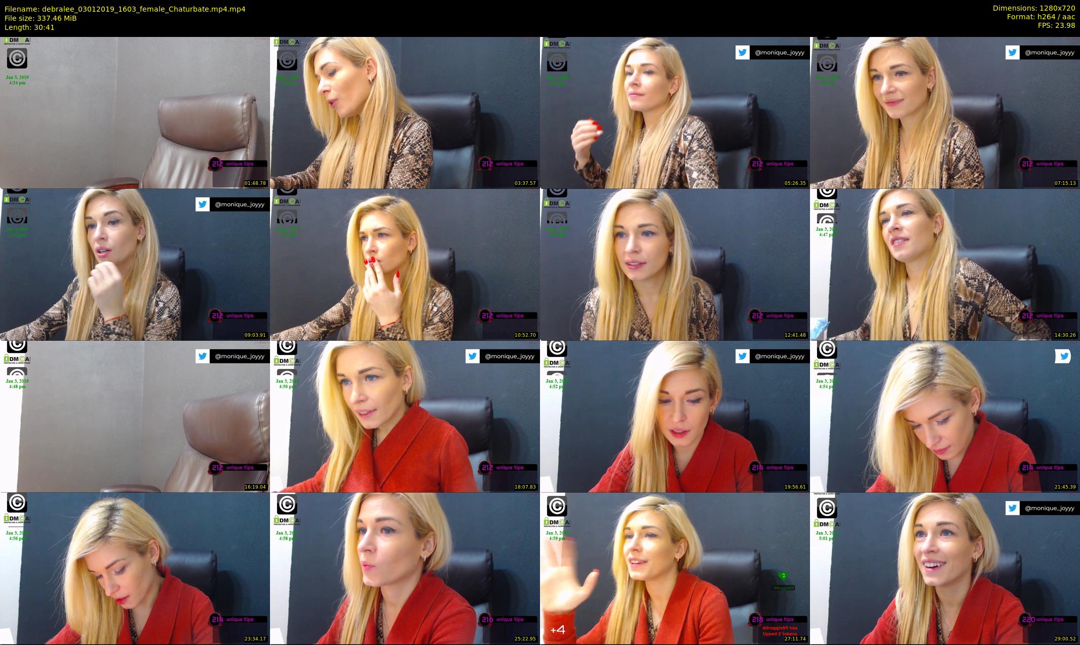 debralee — 31 minute Chaturbate female cam show recording, 720p, Jan 3, 2019