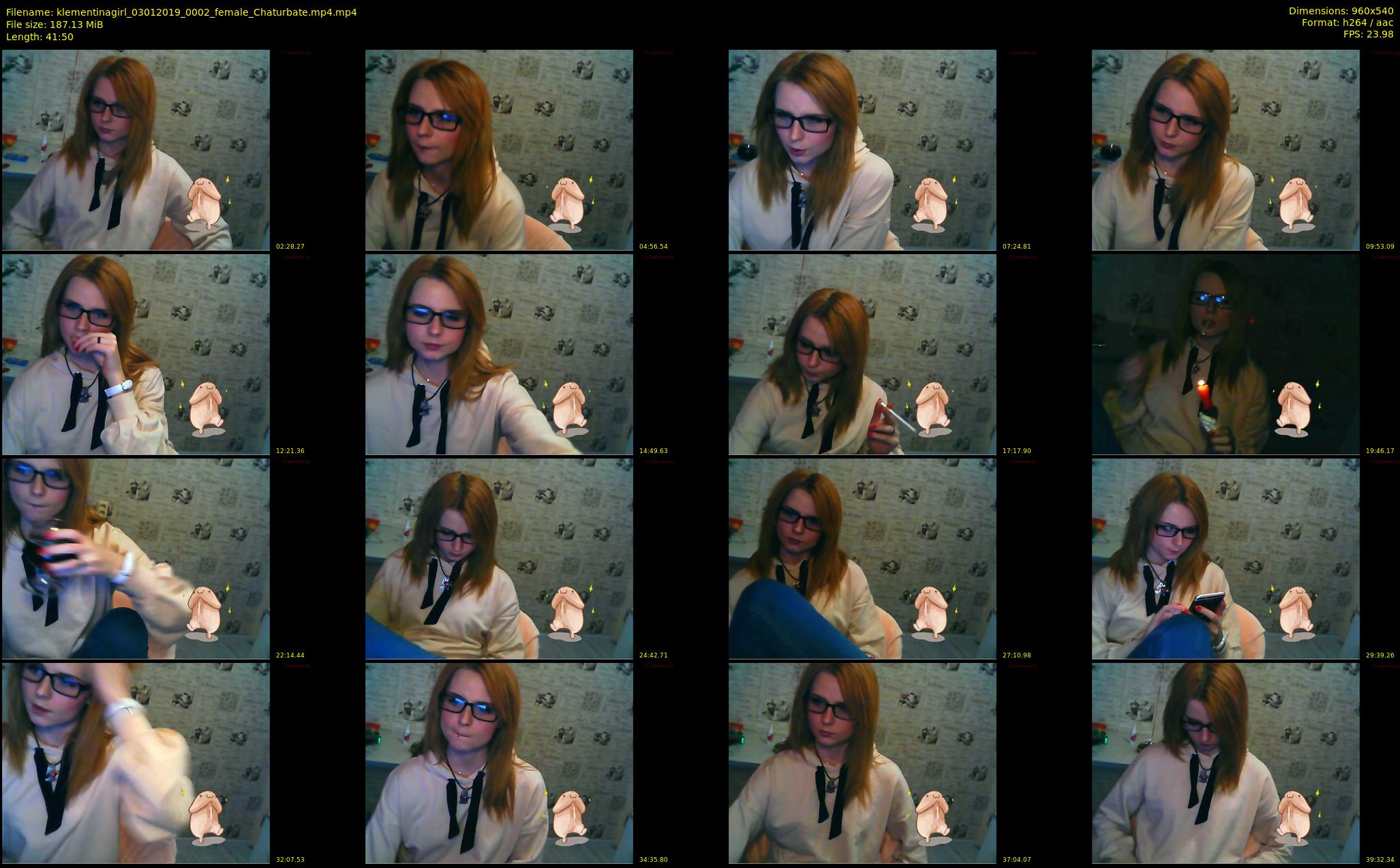 klementinagirl — 42 minute Chaturbate female cam show recording, 480p, Jan 3, 2019