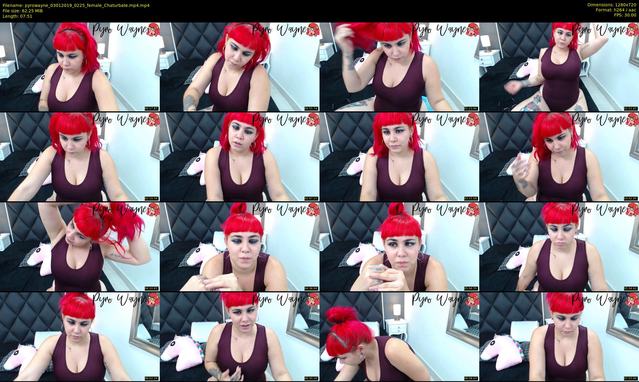 pyrowayne — 8 minute Chaturbate female cam show recording, 720p, Jan 3, 2019
