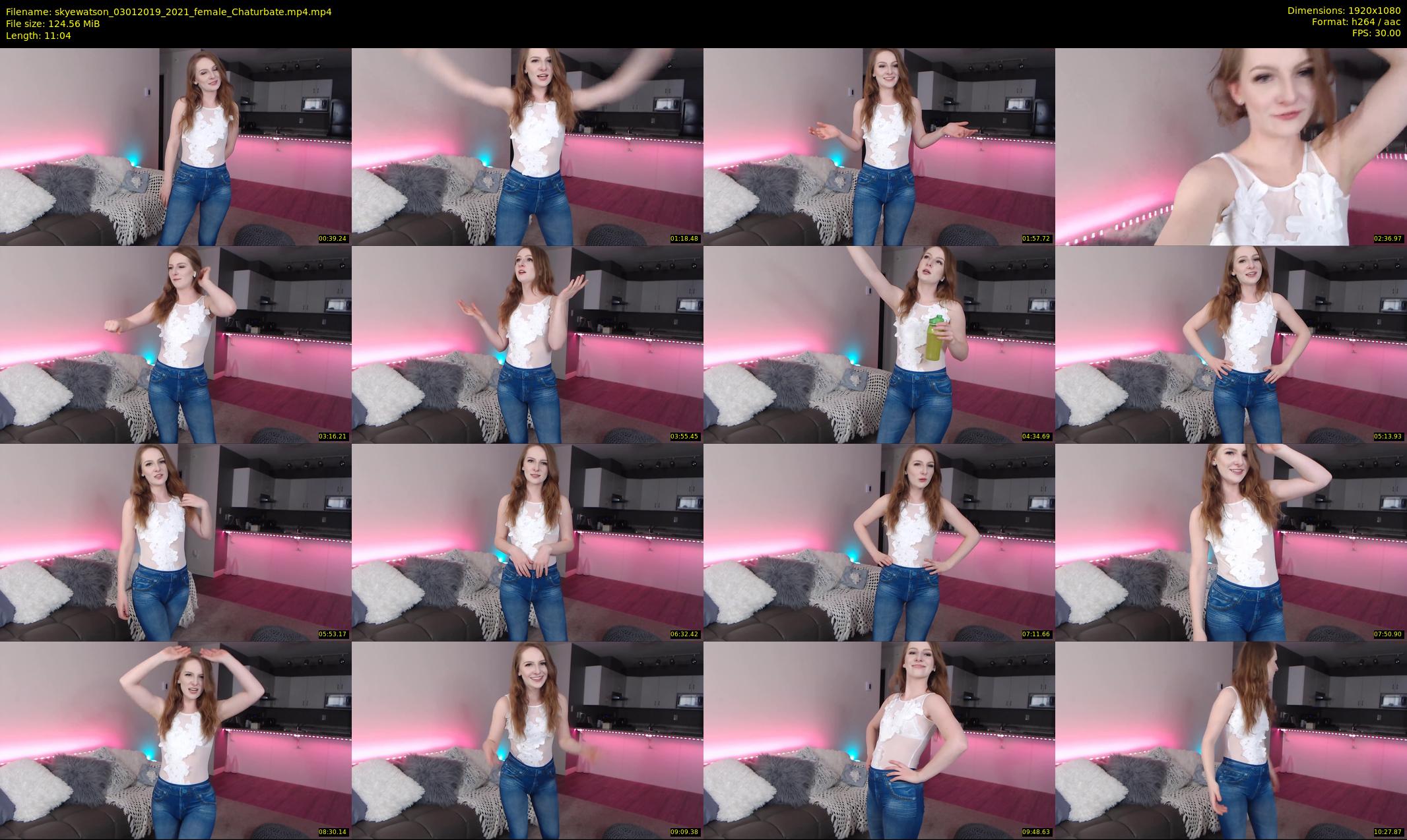 skyewatson — 12 minute Chaturbate female cam show recording, 1080p, Jan 3, 2019