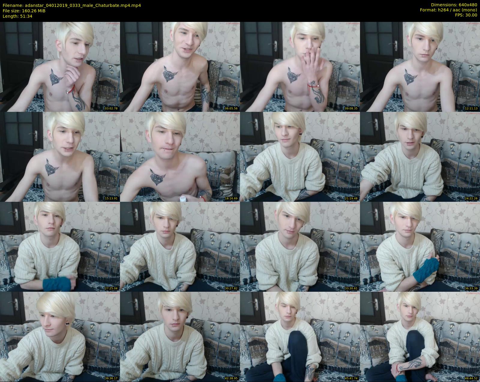 adanstar — 52 minute Chaturbate male cam show recording, 480p, Jan 4, 2019