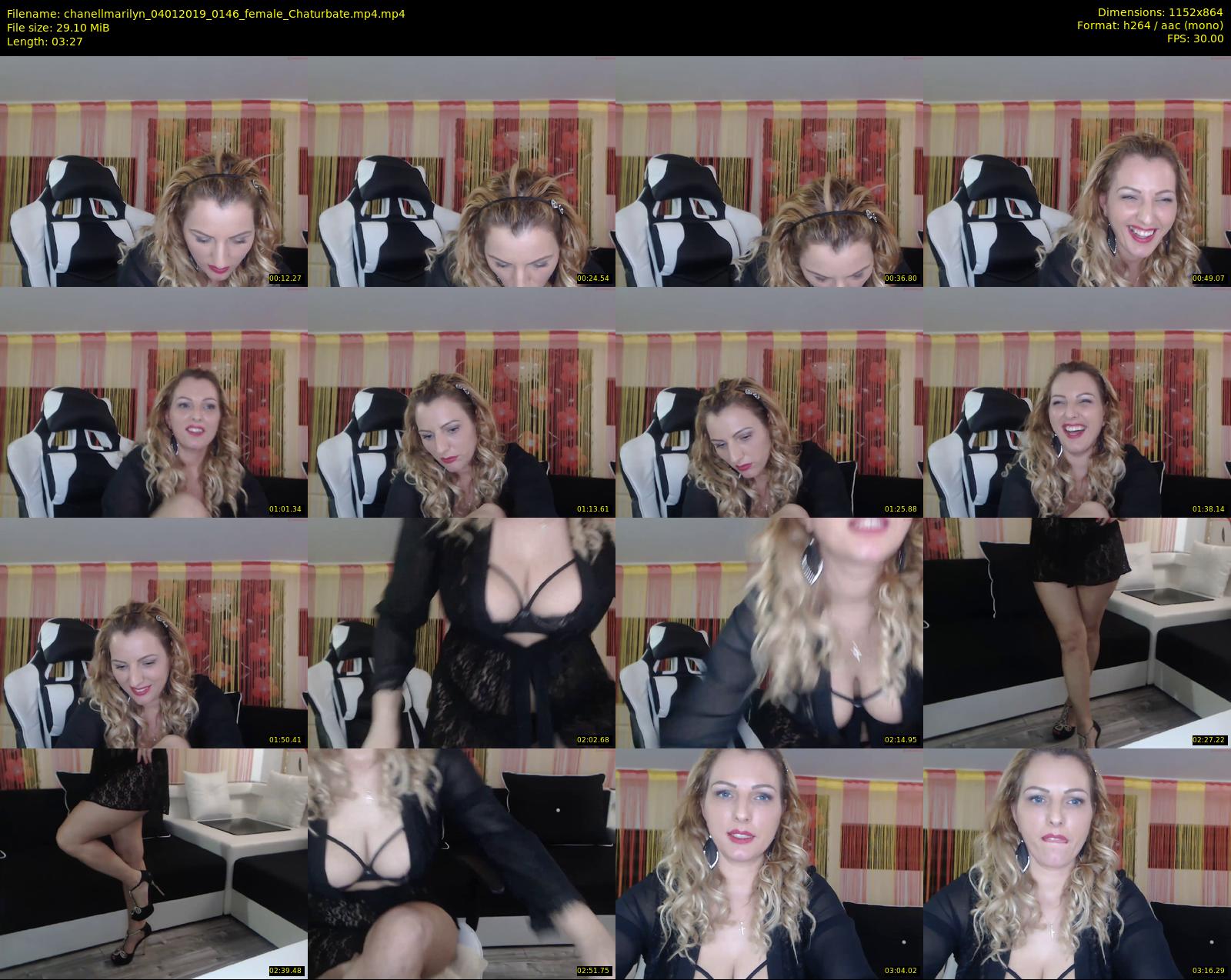 chanellmarilyn — 4 minute Chaturbate female cam show recording, 720p, Jan 4, 2019