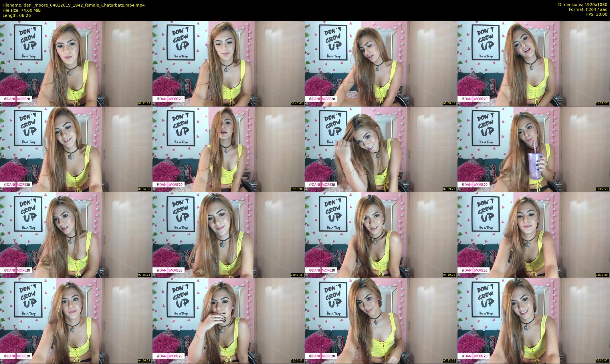 dani_moore — 7 minute Chaturbate female cam show recording, 1080p, Jan 4, 2019