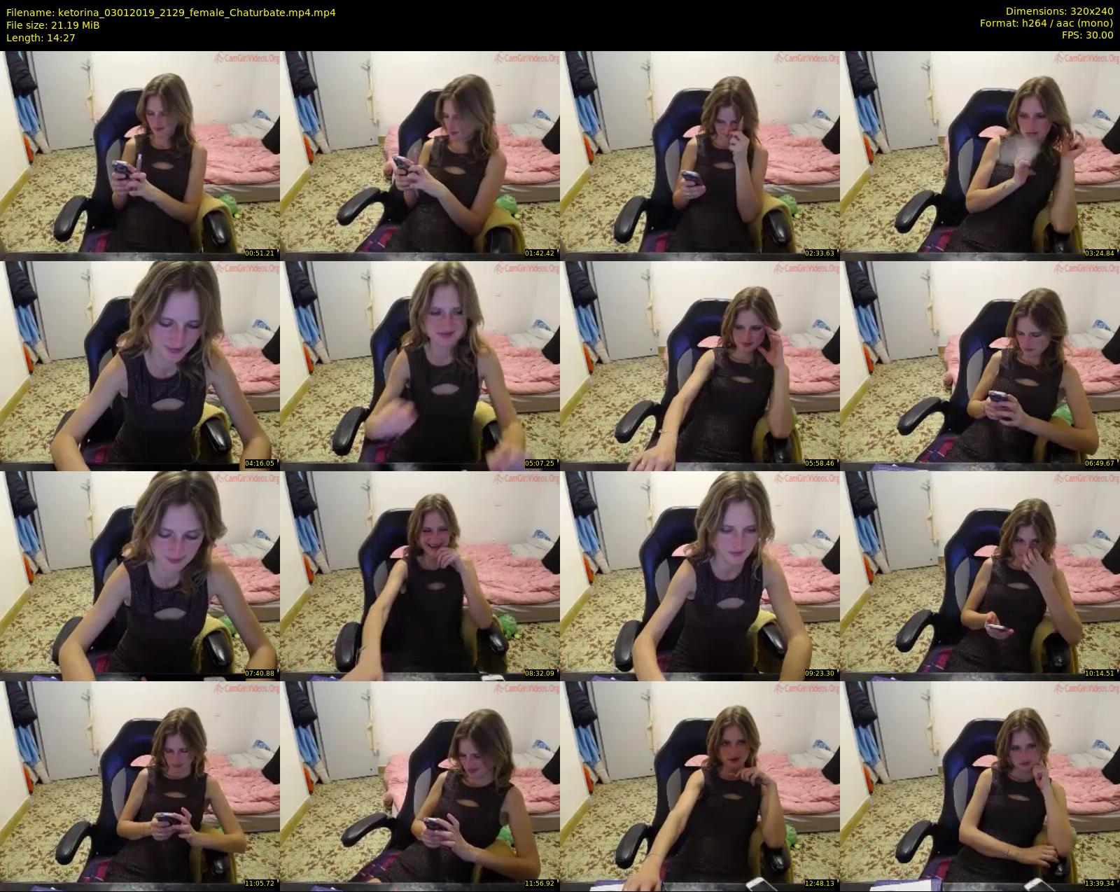 ketorina — 15 minute Chaturbate female cam show recording, SD, Jan 3, 2019
