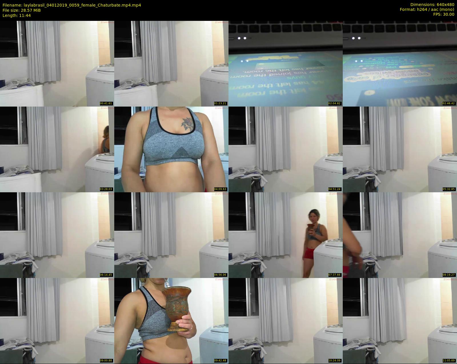 laylabrasil — 12 minute Chaturbate female cam show recording, 480p, Jan 4, 2019