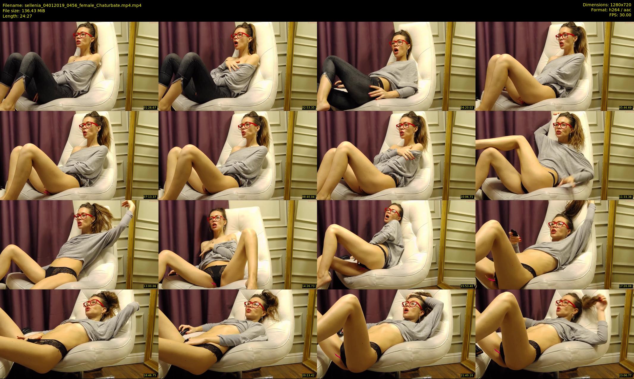 sellenia — 25 minute Chaturbate female cam show recording, 720p, Jan 4, 2019