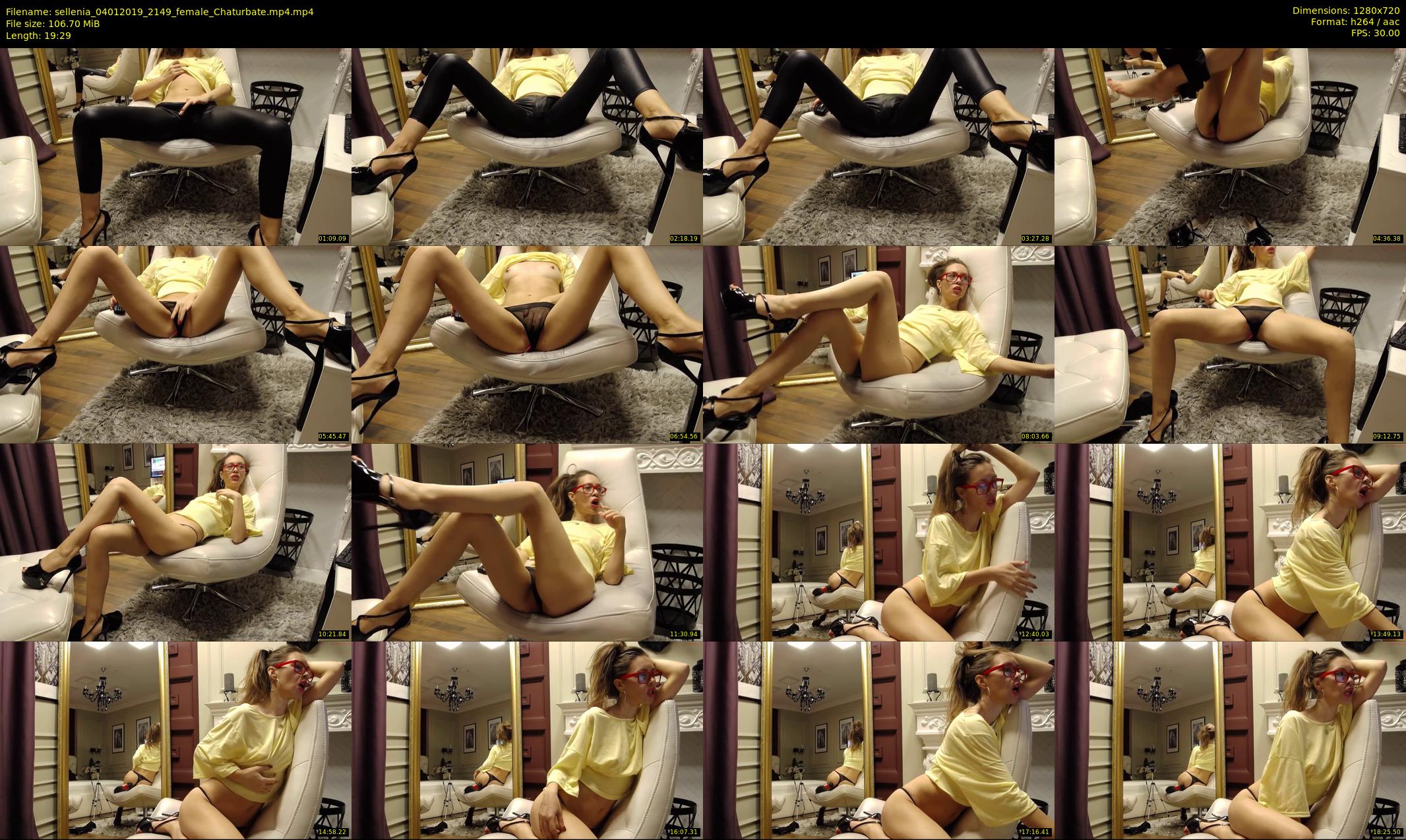 sellenia — 20 minute Chaturbate female cam show recording, 720p, Jan 4, 2019