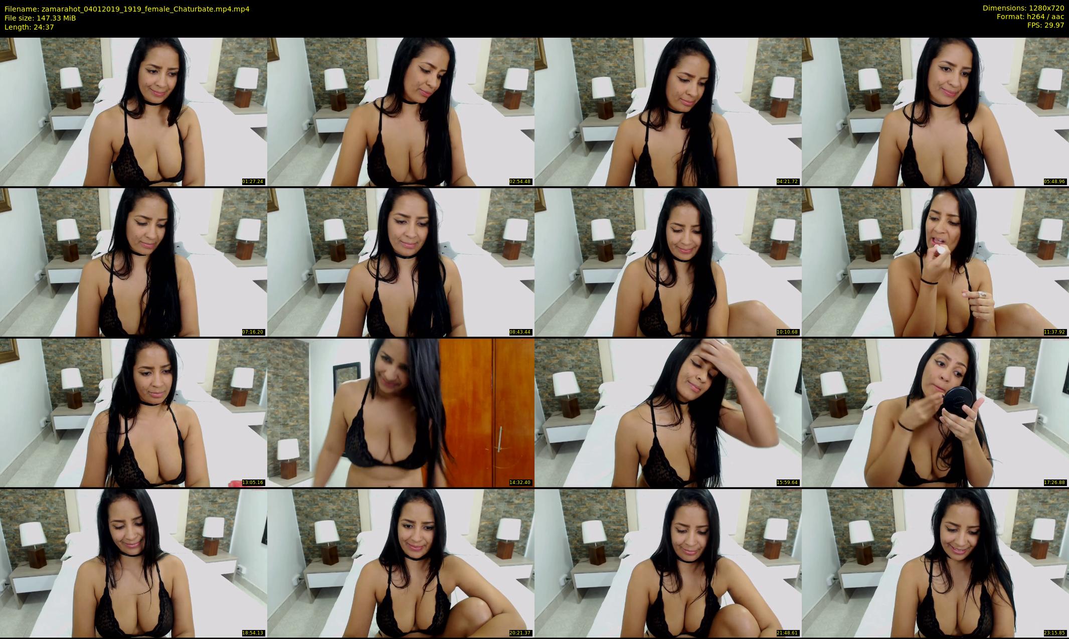 zamarahot — 25 minute Chaturbate female cam show recording, 720p, Jan 4, 2019