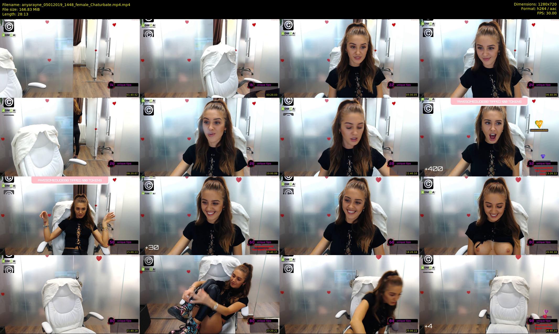 anyarayne — 29 minute Chaturbate female cam show recording, 720p, Jan 5, 2019