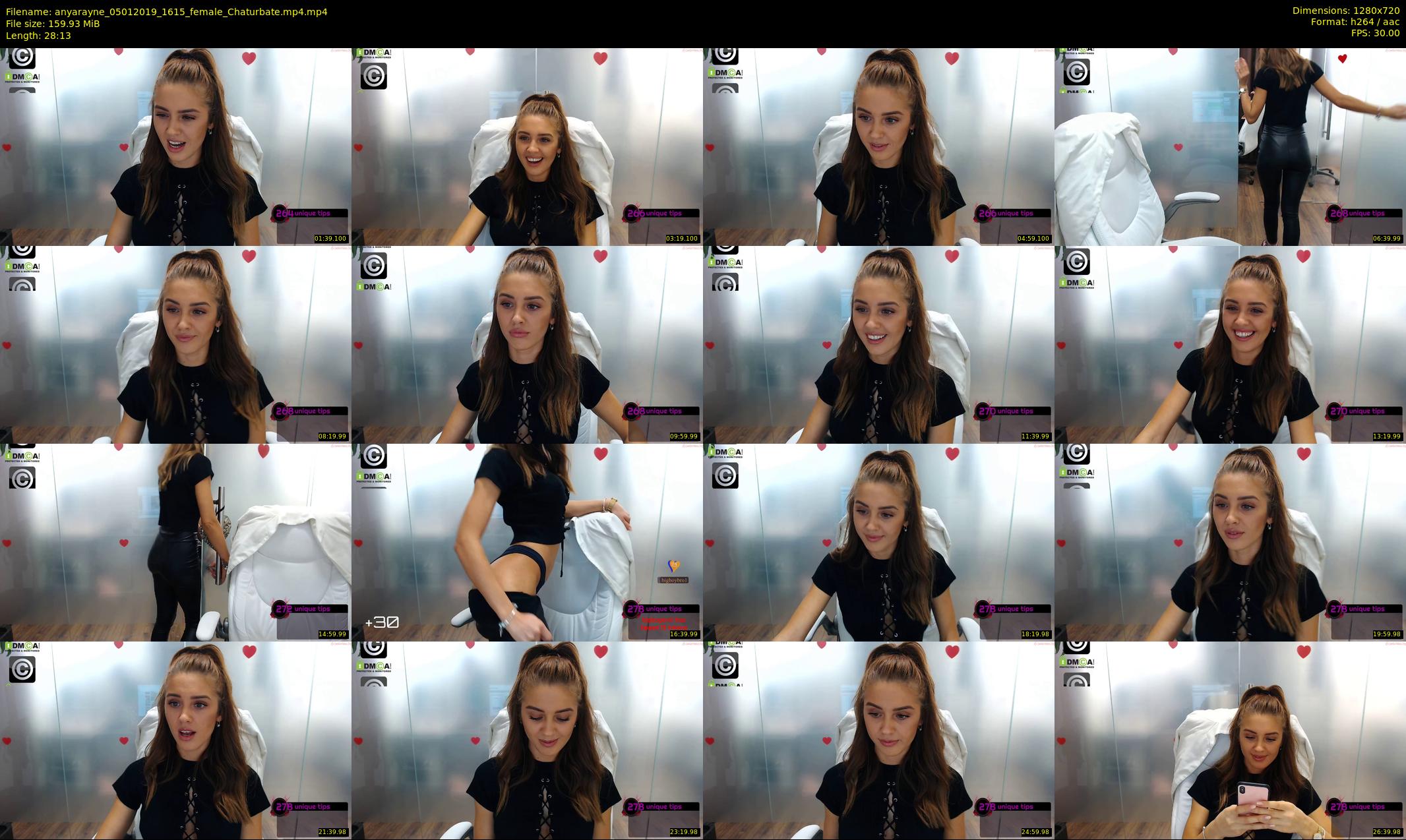 anyarayne — 29 minute Chaturbate female cam show recording, 720p, Jan 5, 2019
