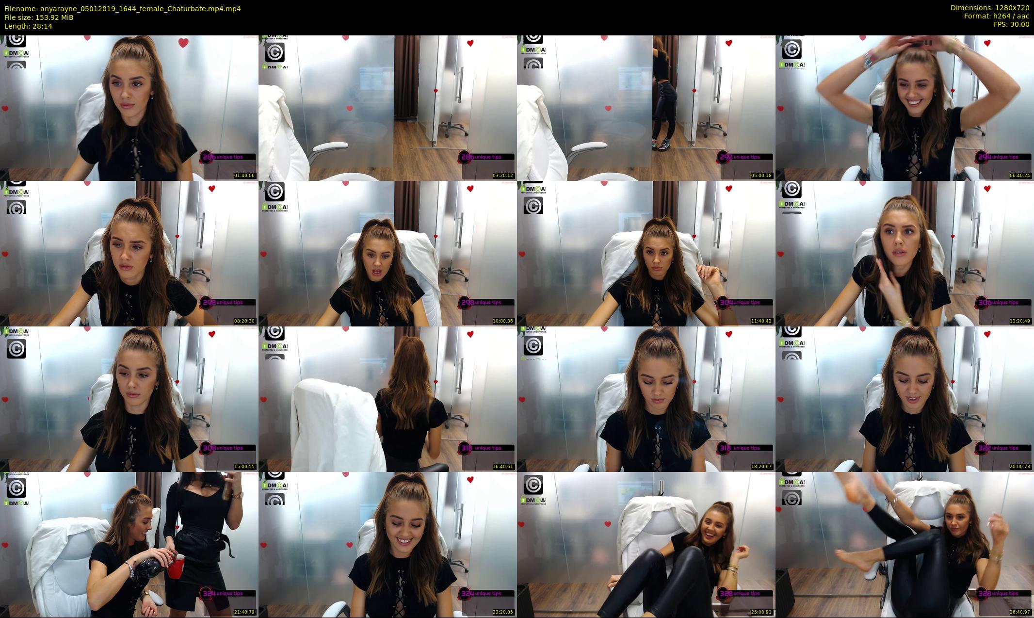 anyarayne — 29 minute Chaturbate female cam show recording, 720p, Jan 5, 2019