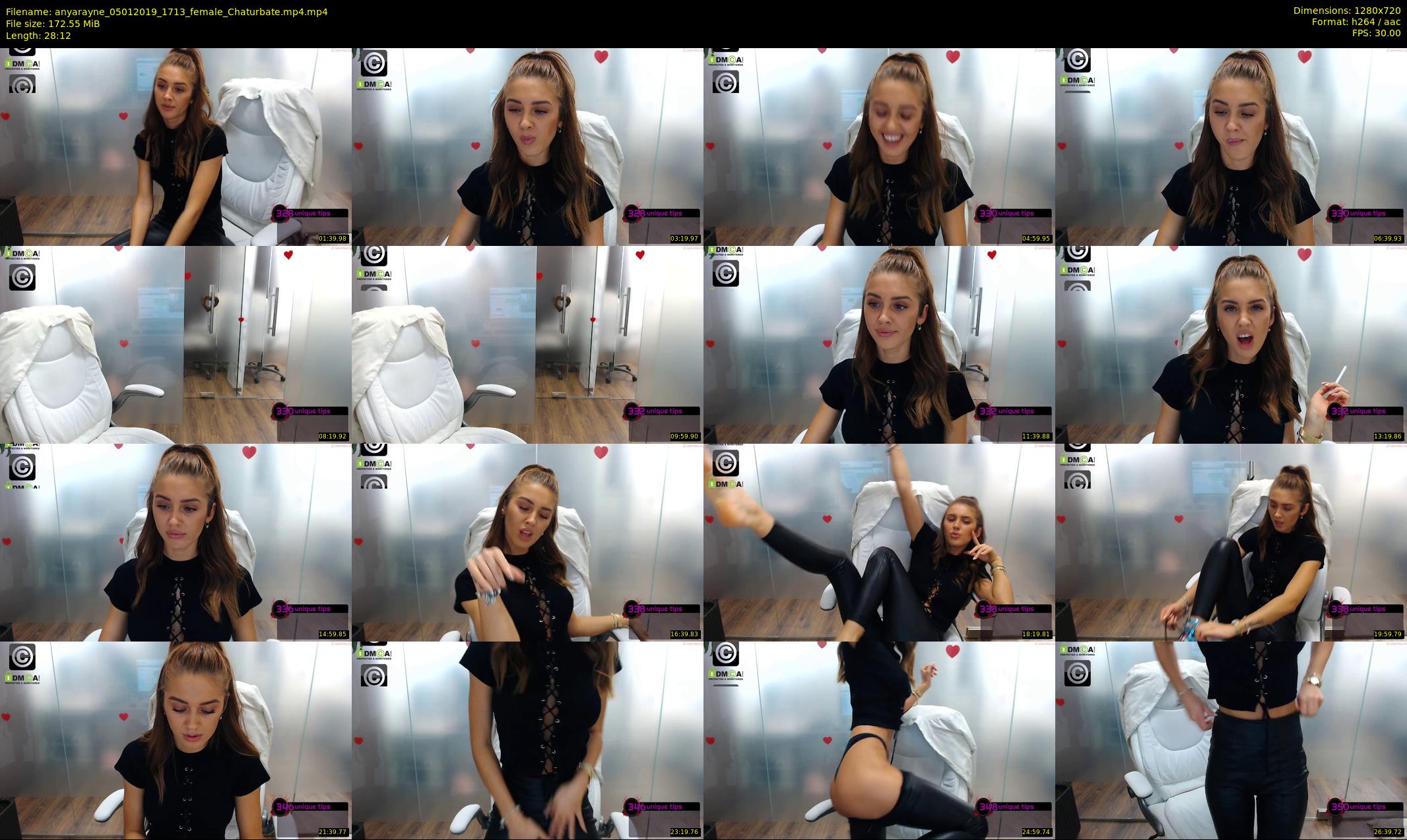 anyarayne — 29 minute Chaturbate female cam show recording, 720p, Jan 5, 2019