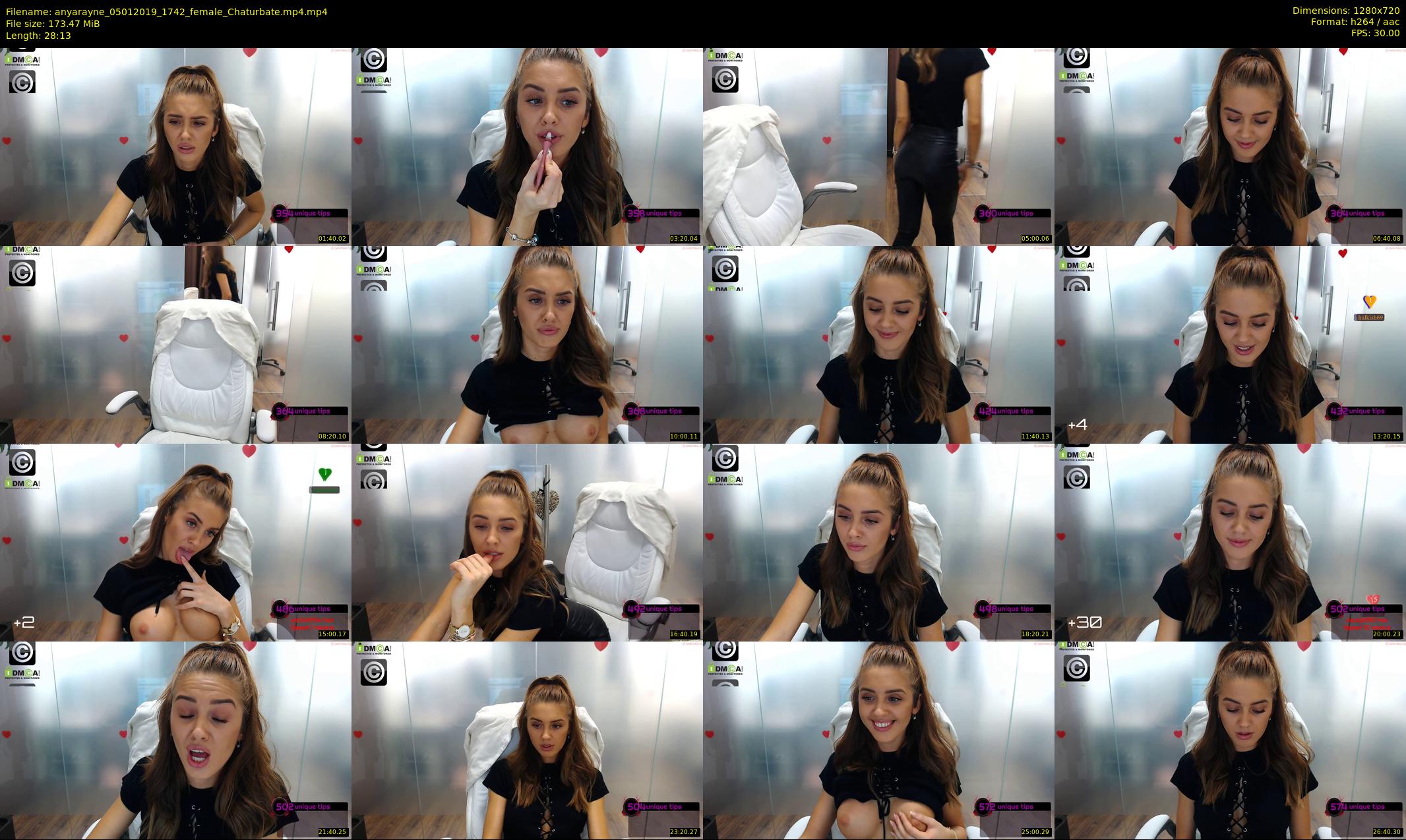 anyarayne — 29 minute Chaturbate female cam show recording, 720p, Jan 5, 2019