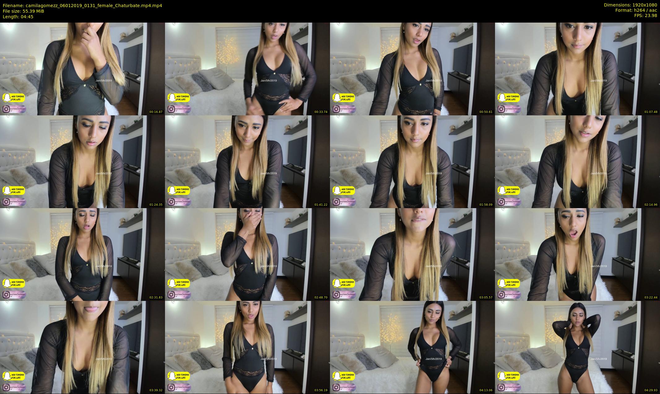 camilagomezz — 5 minute Chaturbate female cam show recording, 1080p, Jan 6, 2019