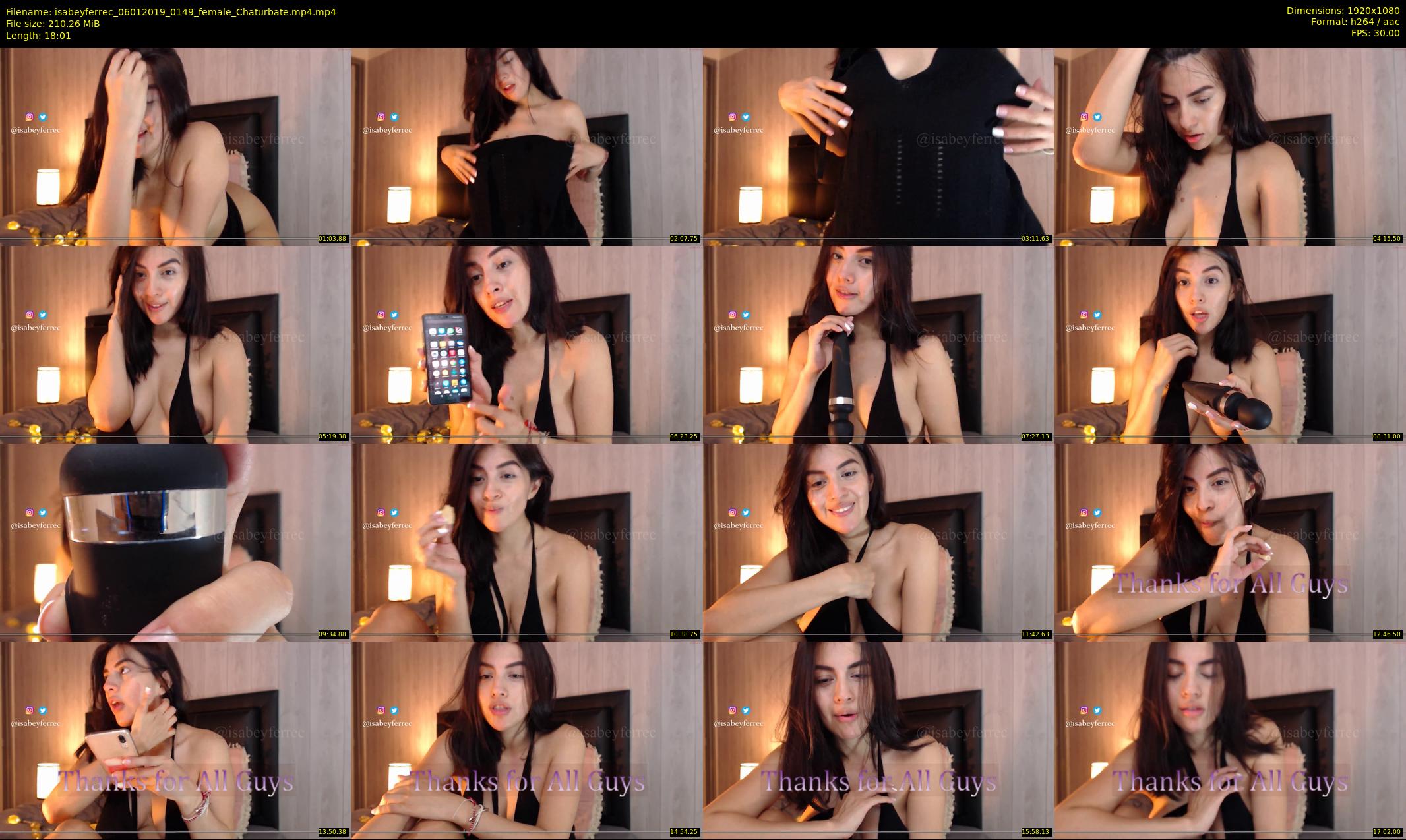 isabeyferrec — 19 minute Chaturbate female cam show recording, 1080p, Jan 6, 2019
