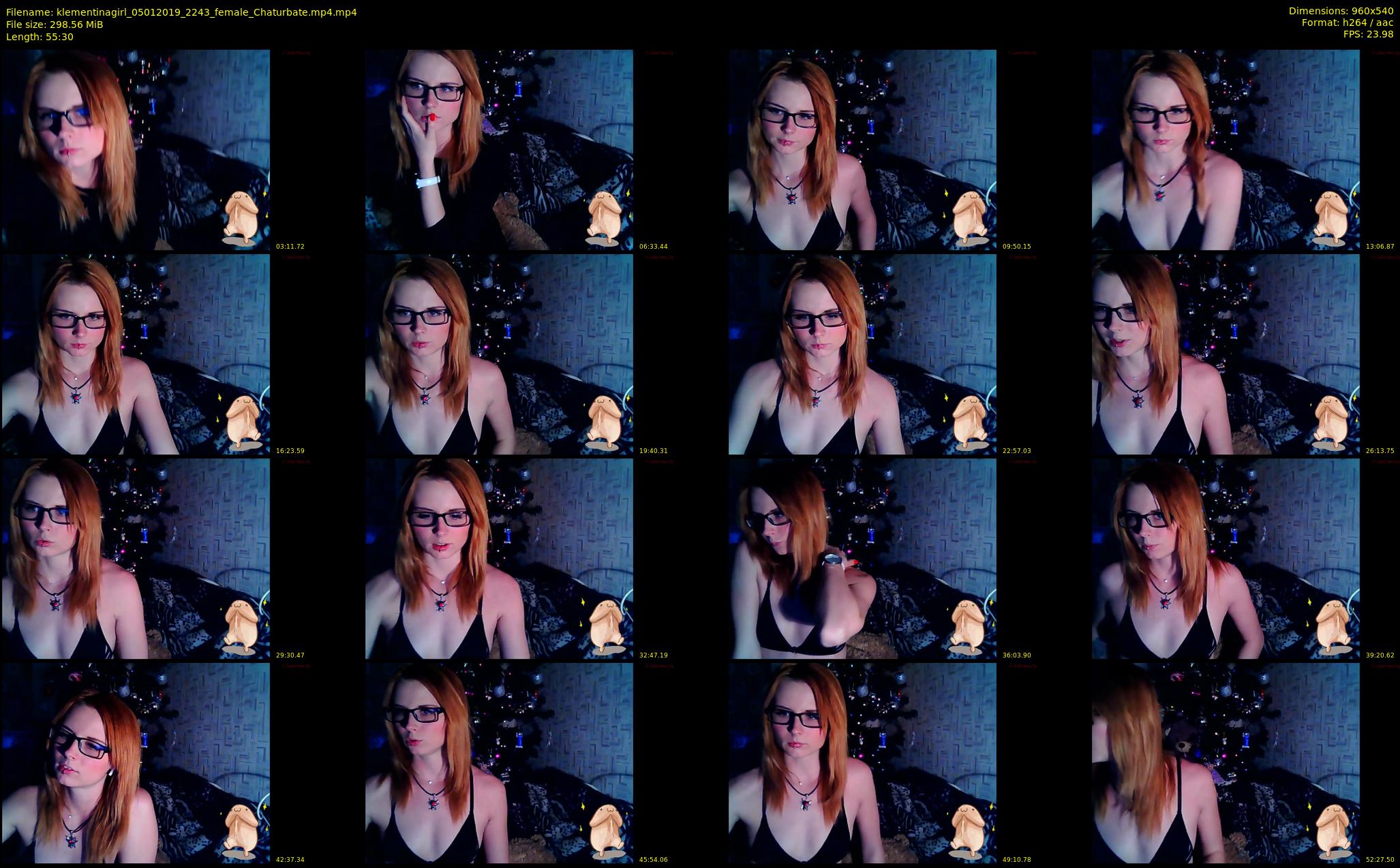 klementinagirl — 56 minute Chaturbate female cam show recording, 480p, Jan 5, 2019