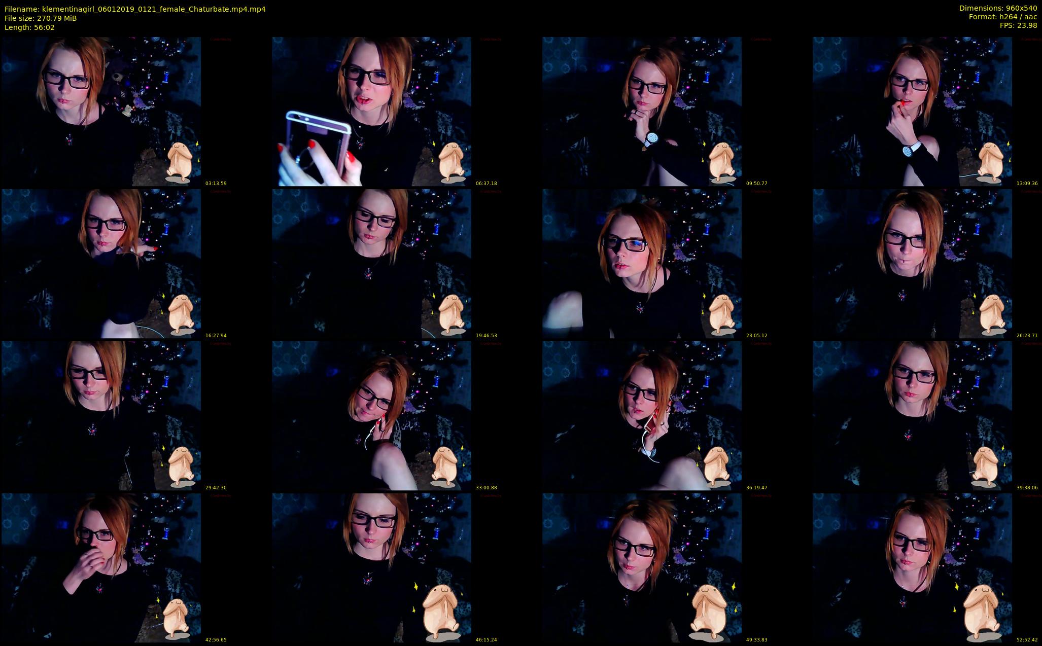 klementinagirl — 57 minute Chaturbate female cam show recording, 480p, Jan 6, 2019