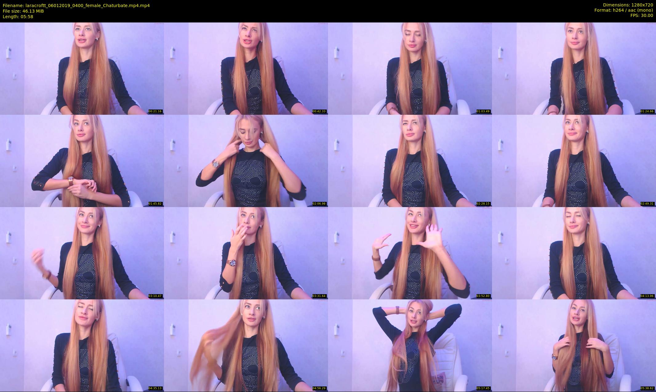 laracroftt — 6 minute Chaturbate female cam show recording, 720p, Jan 6, 2019