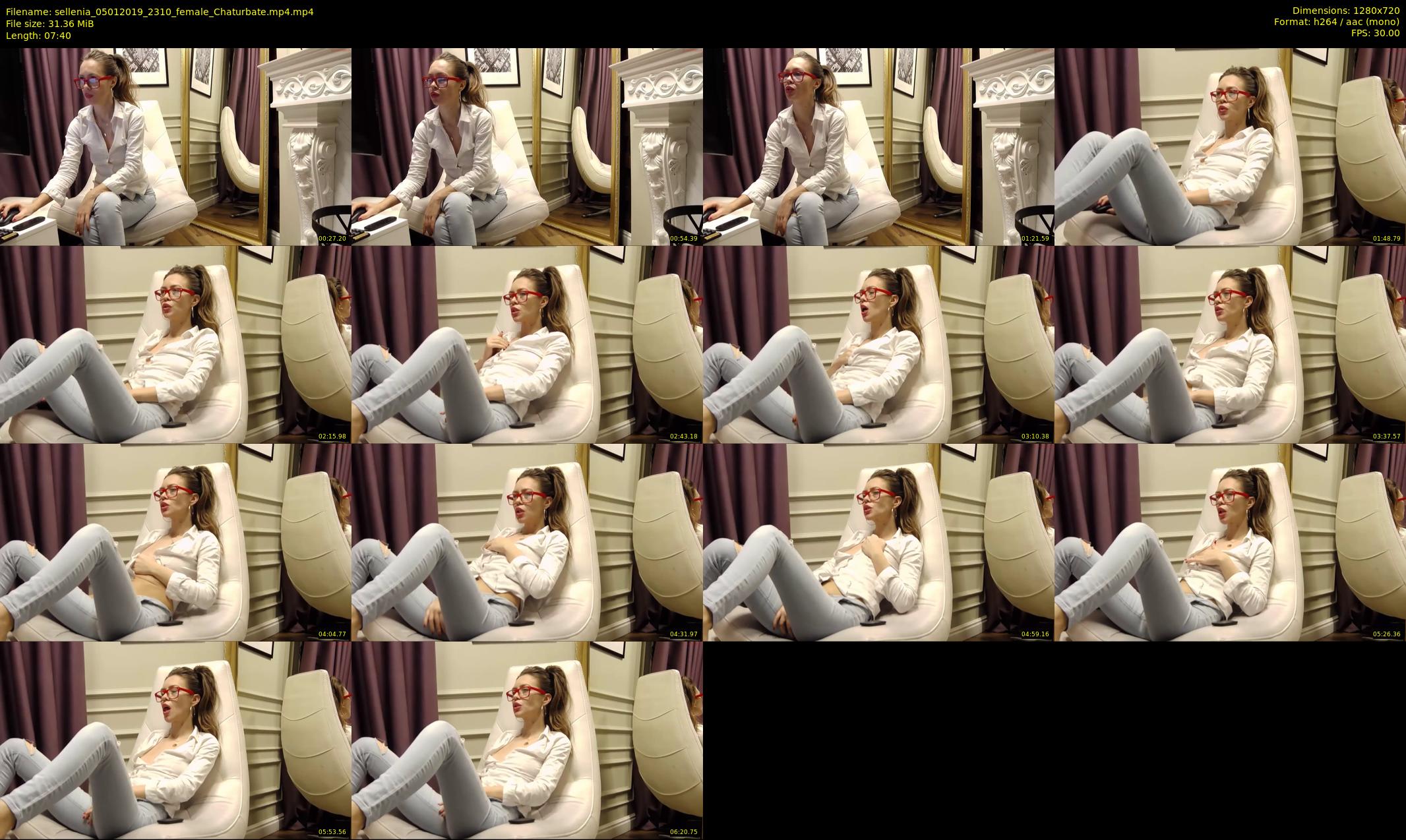 sellenia — 8 minute Chaturbate female cam show recording, 720p, Jan 5, 2019